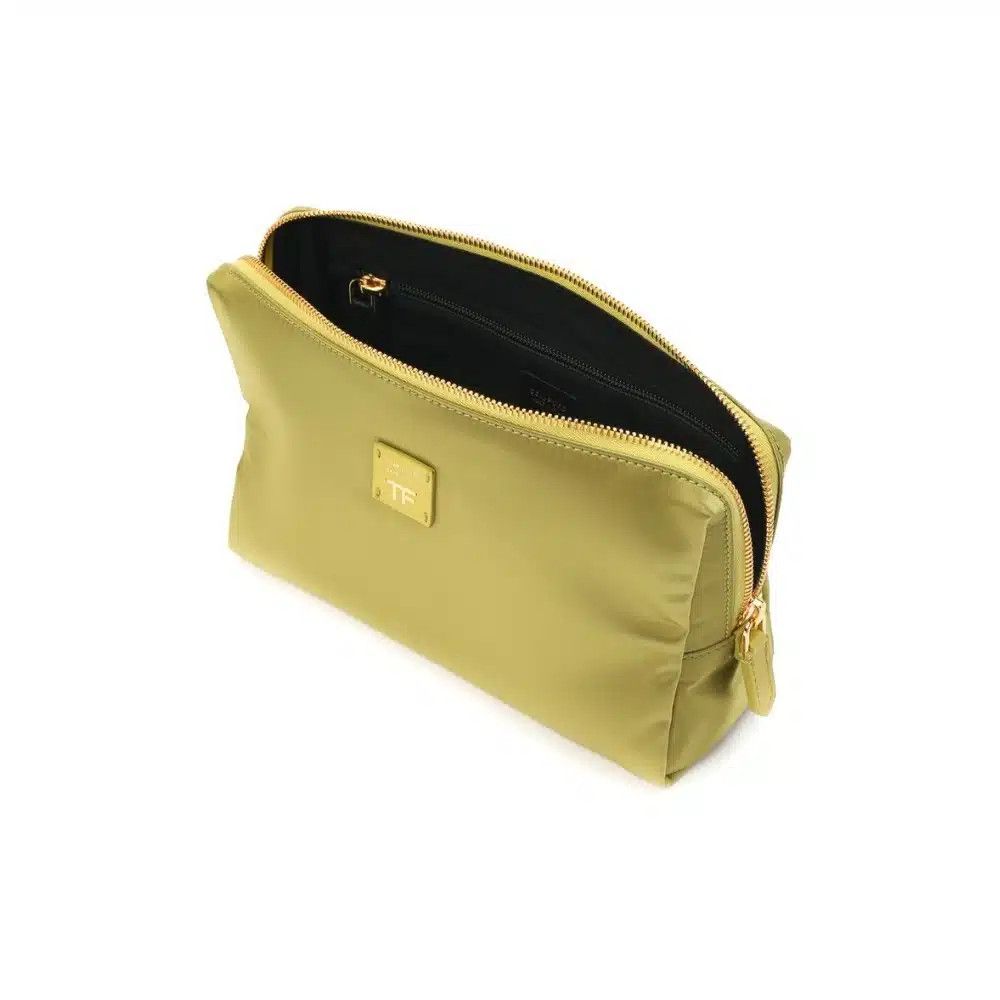 Tom Ford o1loc1c1024 S0409T Size:OS / Satin Cosmetic Pouch Chartreuse Size ONE SIZE - 2 Thumbnail