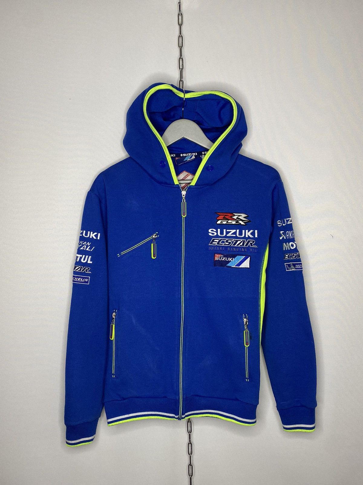 Vintage 🏎️Vintage Suzuki Motorcycle F1 Racing Team Full Zip Hoodie🏎️ Size US XS / EU 42 / 0 - 1 Thumbnail