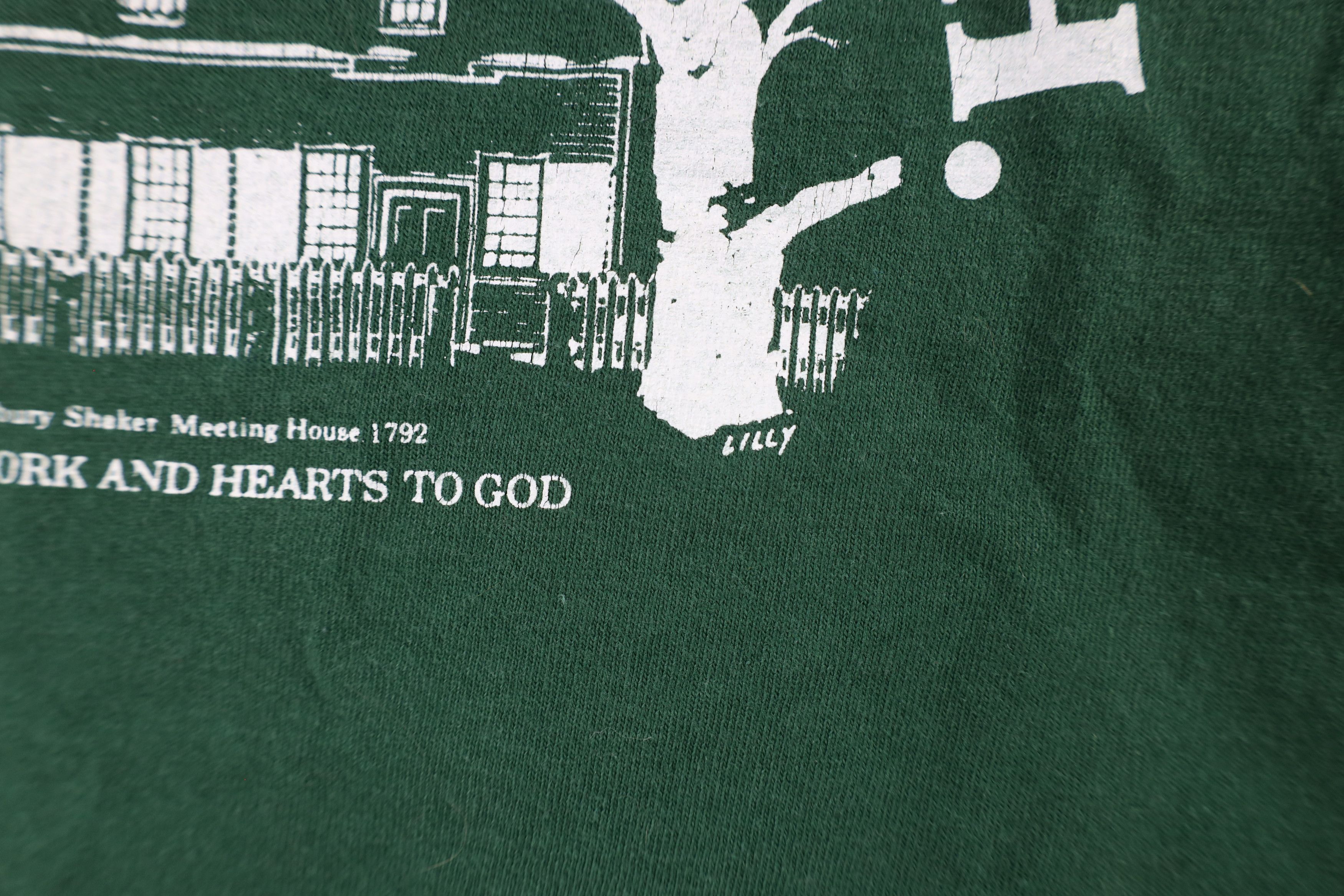Vintage Vintage 90s Spell Canterbury New Hampshire T-Shirt Green USA Size US XL / EU 56 / 4 - 7 Thumbnail