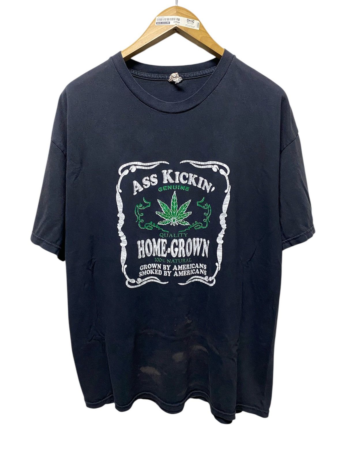 Vintage Vintage Ass Kickin Home Grown Marijuana Tee Size US XL / EU 56 / 4 - 1 Thumbnail