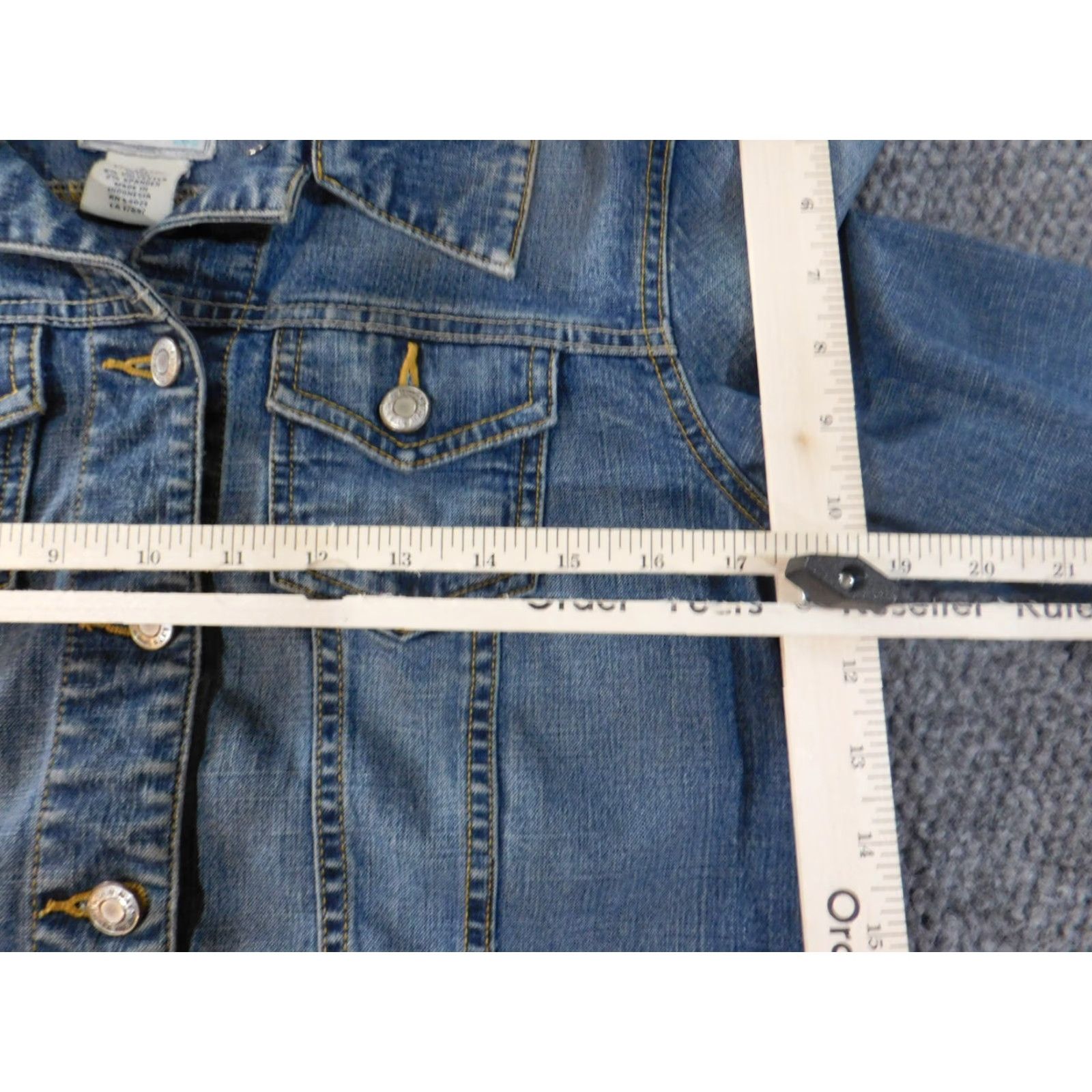 Old Navy Old Navy Jacket Womens Small Blue Denim Stretch Button Trucker Classic Casual Spring Fall Womens Size S / US 4 / IT 40 - 5 Thumbnail