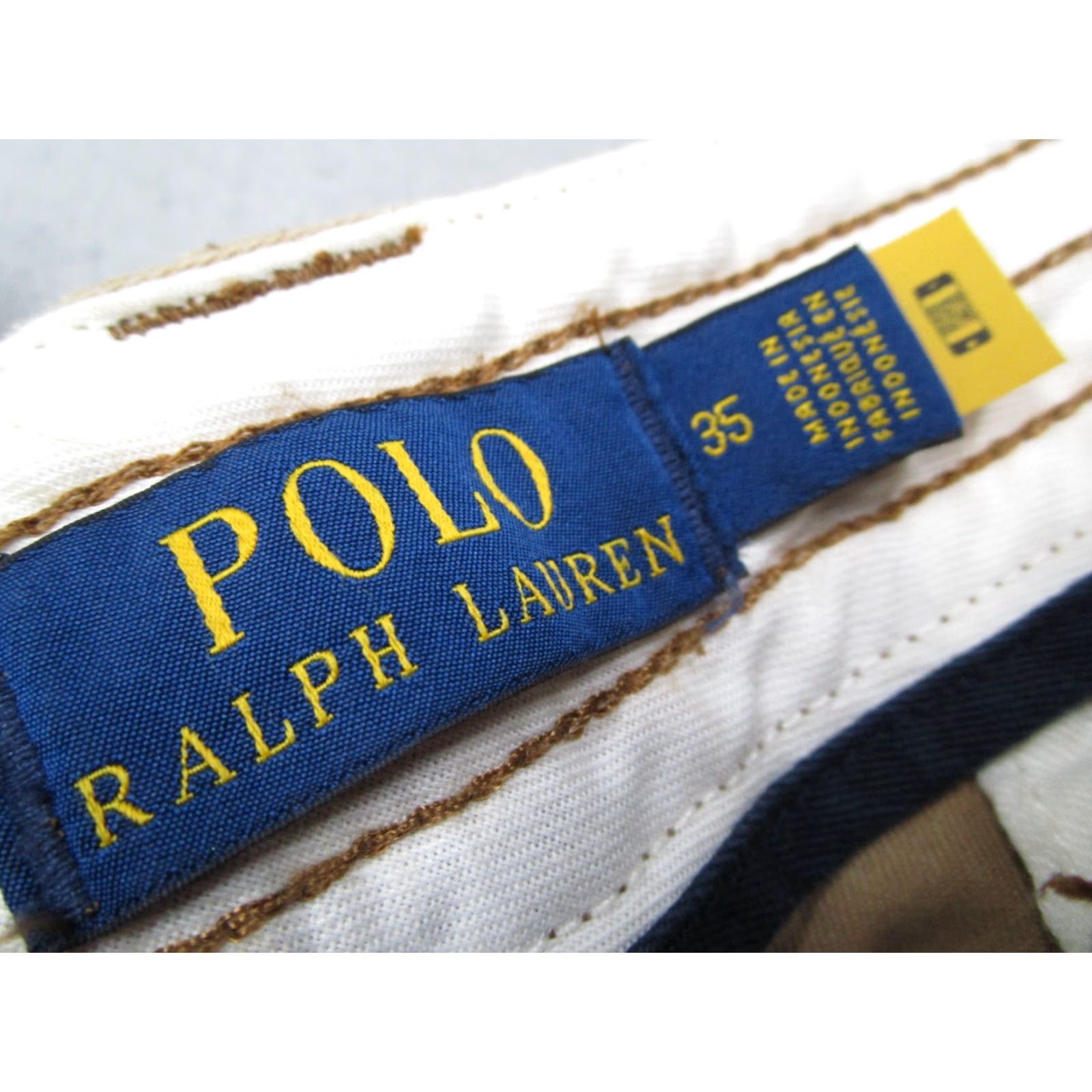 Polo Ralph Lauren VINTAGE Polo Ralph Lauren Cargo Shorts Mens 35 Beige Cotton Mid Rise 10" Casual Outdoor Size US S / EU 44-46 / 1 - 2 Thumbnail