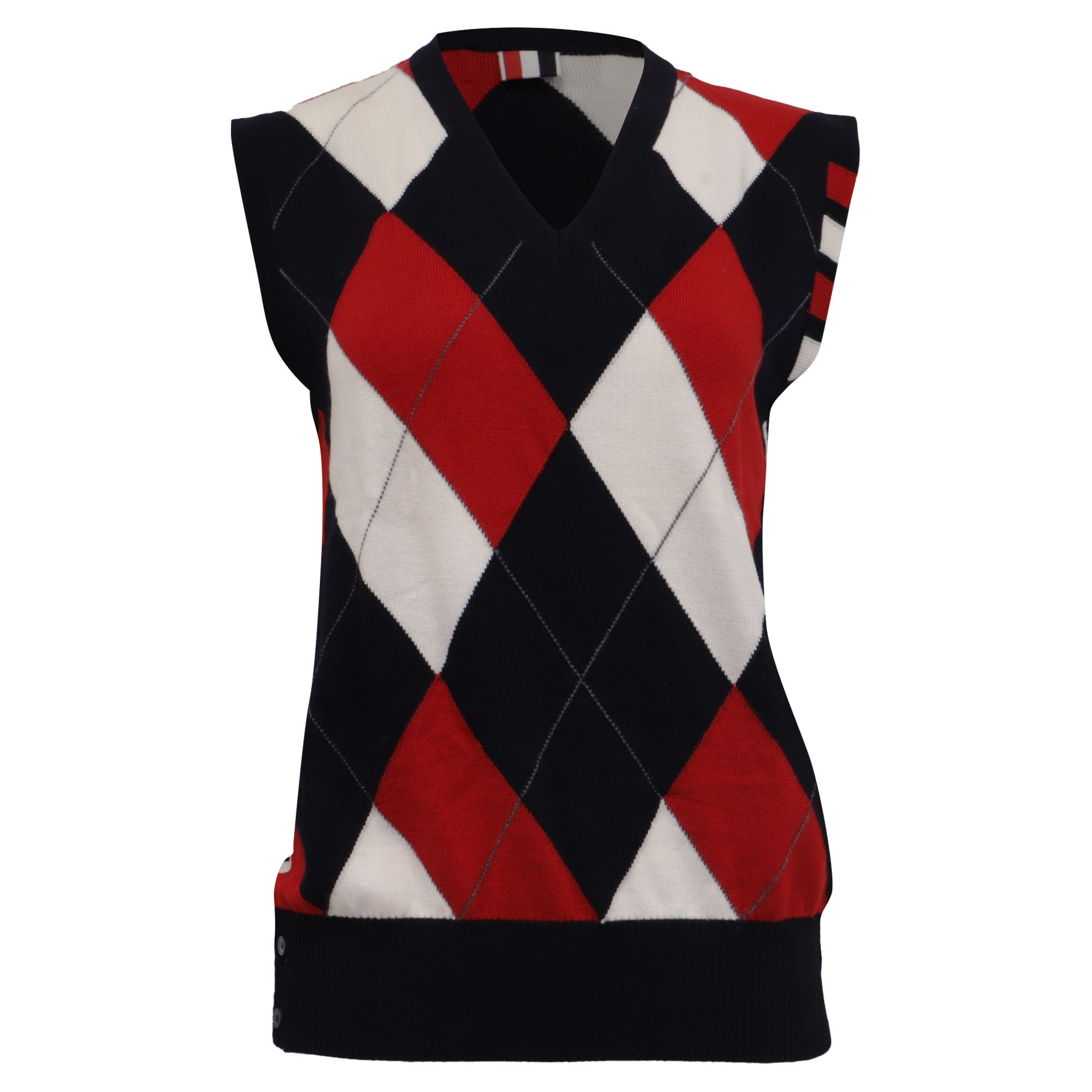 Thom Browne Thom Browne 4-Bar Argyle Vest Sweater in Multicolor Wool Size US L / EU 52-54 / 3 - 1 Thumbnail