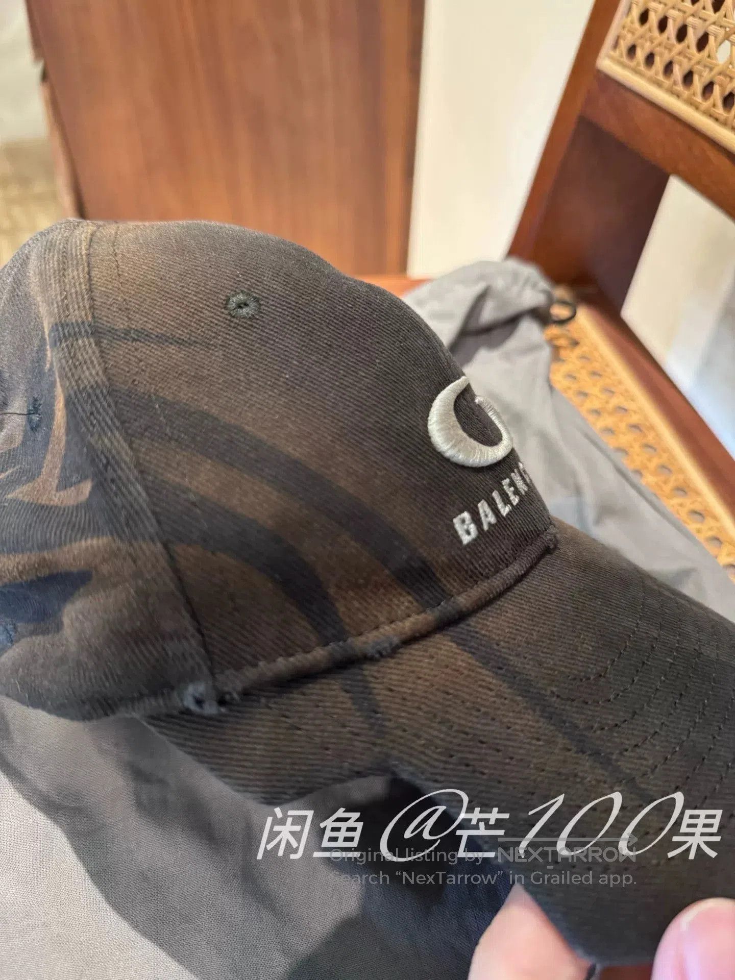 Balenciaga Balenciaga 24 Washed Vintage Tattoo Baseball Cap. Size ONE SIZE - 4 Thumbnail