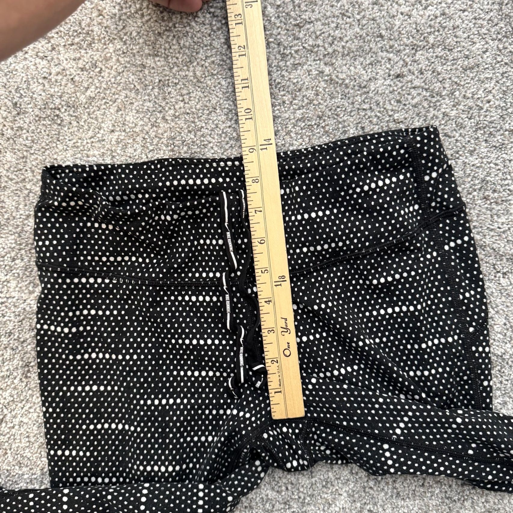 Nike Nike Dri-FIT Pants Womens Medium Black White Polka Dot Running Tights 646235-019 Size 32" / US 10 / IT 46 - 5 Thumbnail