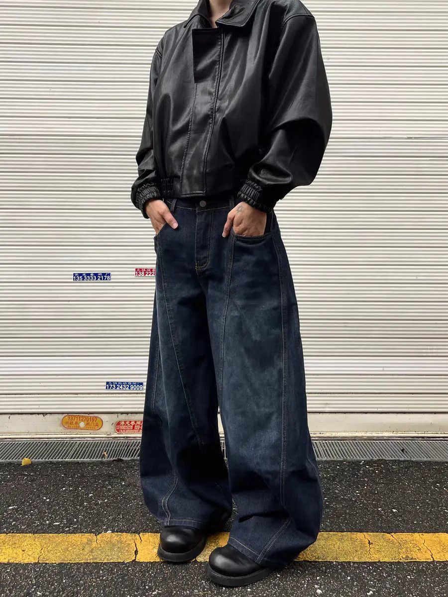 Japanese Brand Loose Hip Hop Wide Leg Pants Jeans Size US 34 / EU 50 - 4 Thumbnail