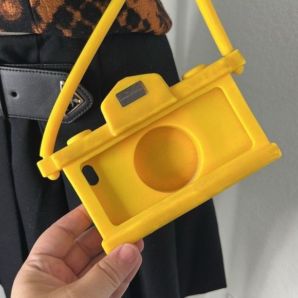 Moschino Moschino Barbie Yellow Camera Crossbody Phone Carrying Case Size ONE SIZE - 7 Thumbnail