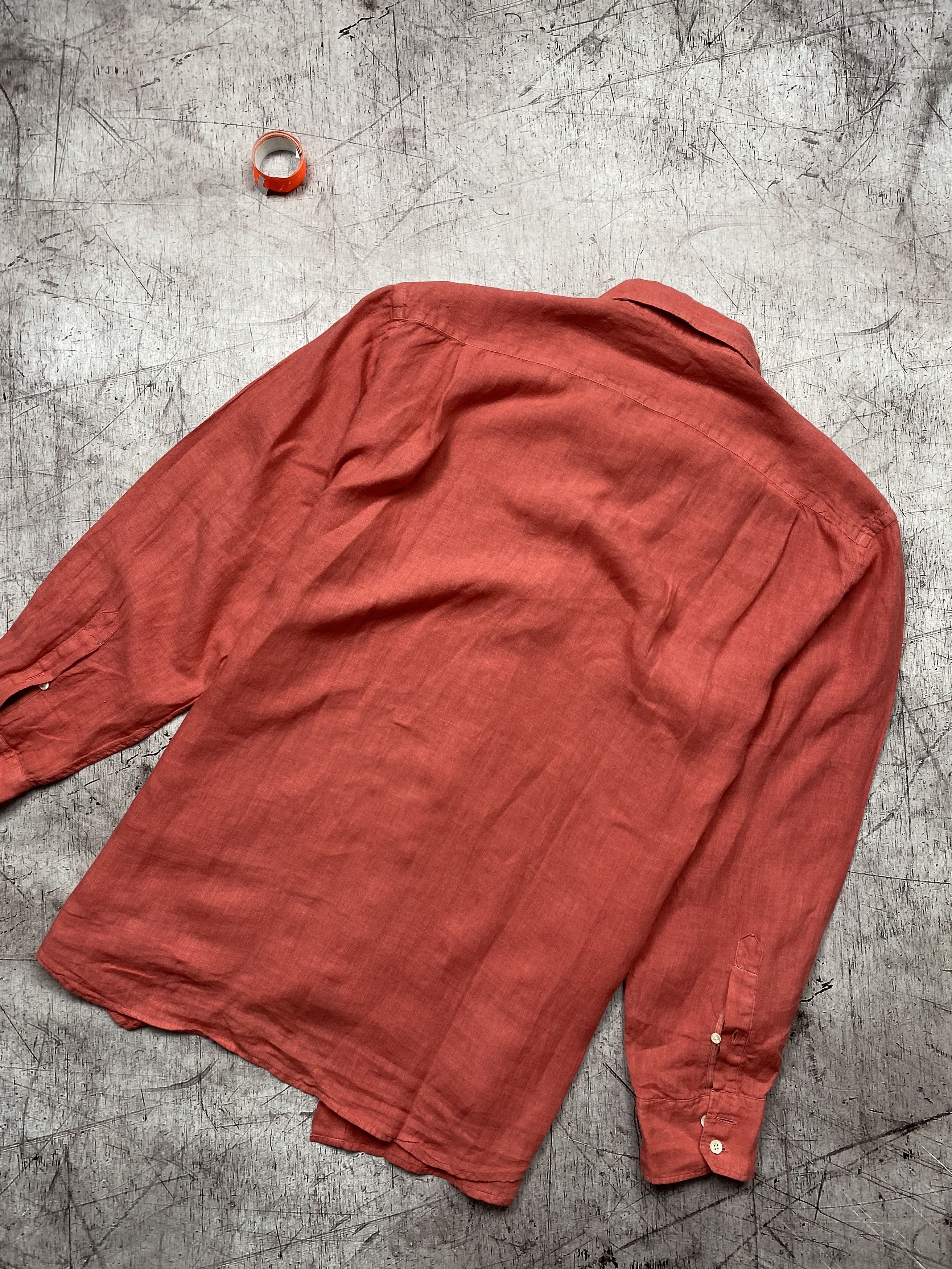 Hartford × Vintage Hartford Vintage Mens Linen Long Sleeve Shirt Size US XXL / EU 58 / 5 - 5 Thumbnail