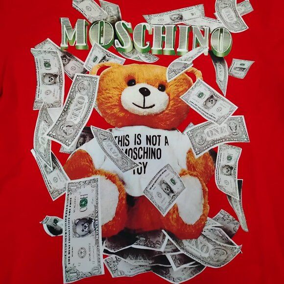 Moschino Moschino Couture Teddy Bear Not A Toy Long Sleeve T-Shirt Size US M / EU 48-50 / 2 - 1 Thumbnail
