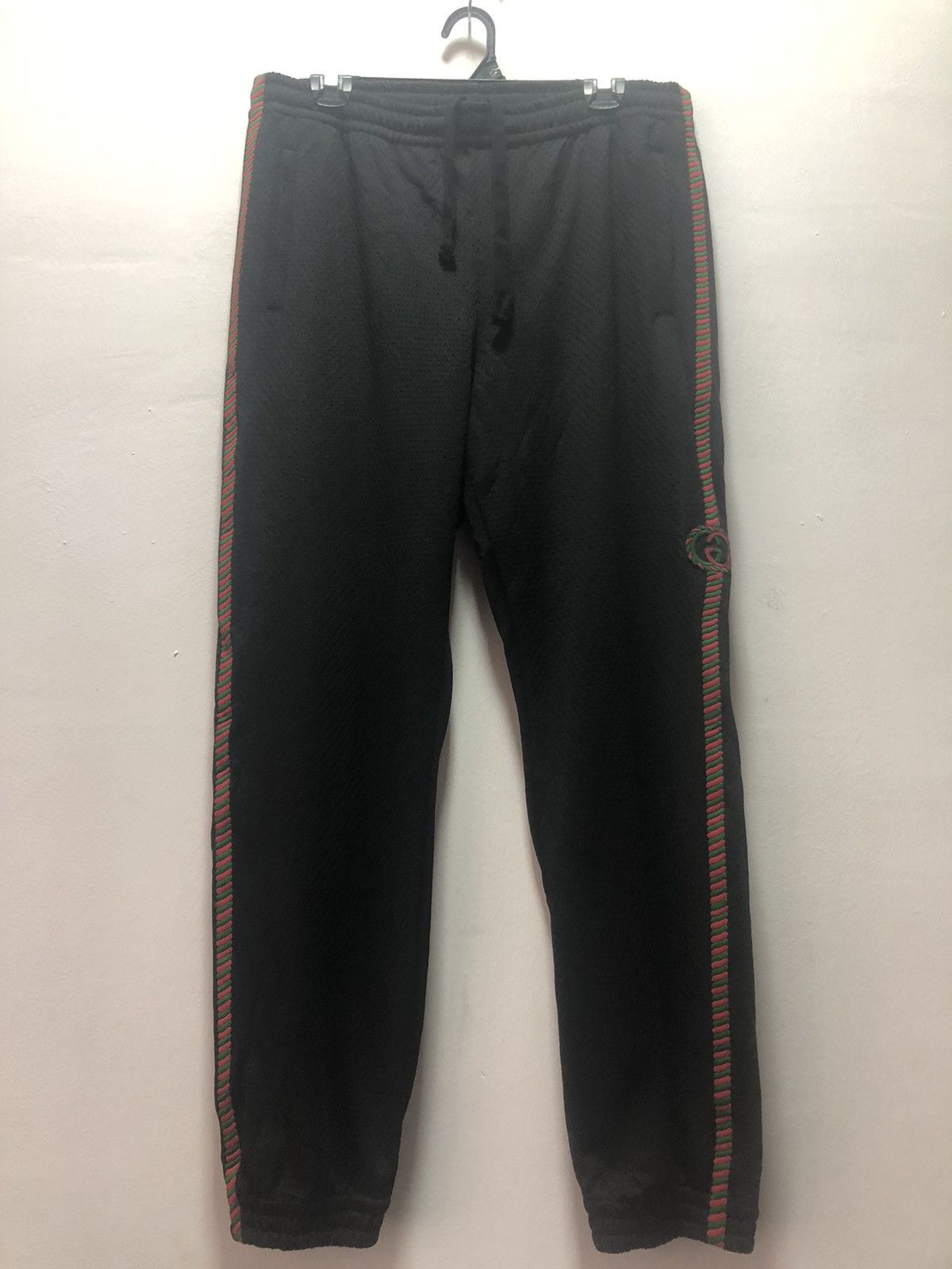 Gucci GUCCI Track Pants Airtex Rope Taped GG Logo Italy Size US 32 / EU 48 - 1 Thumbnail