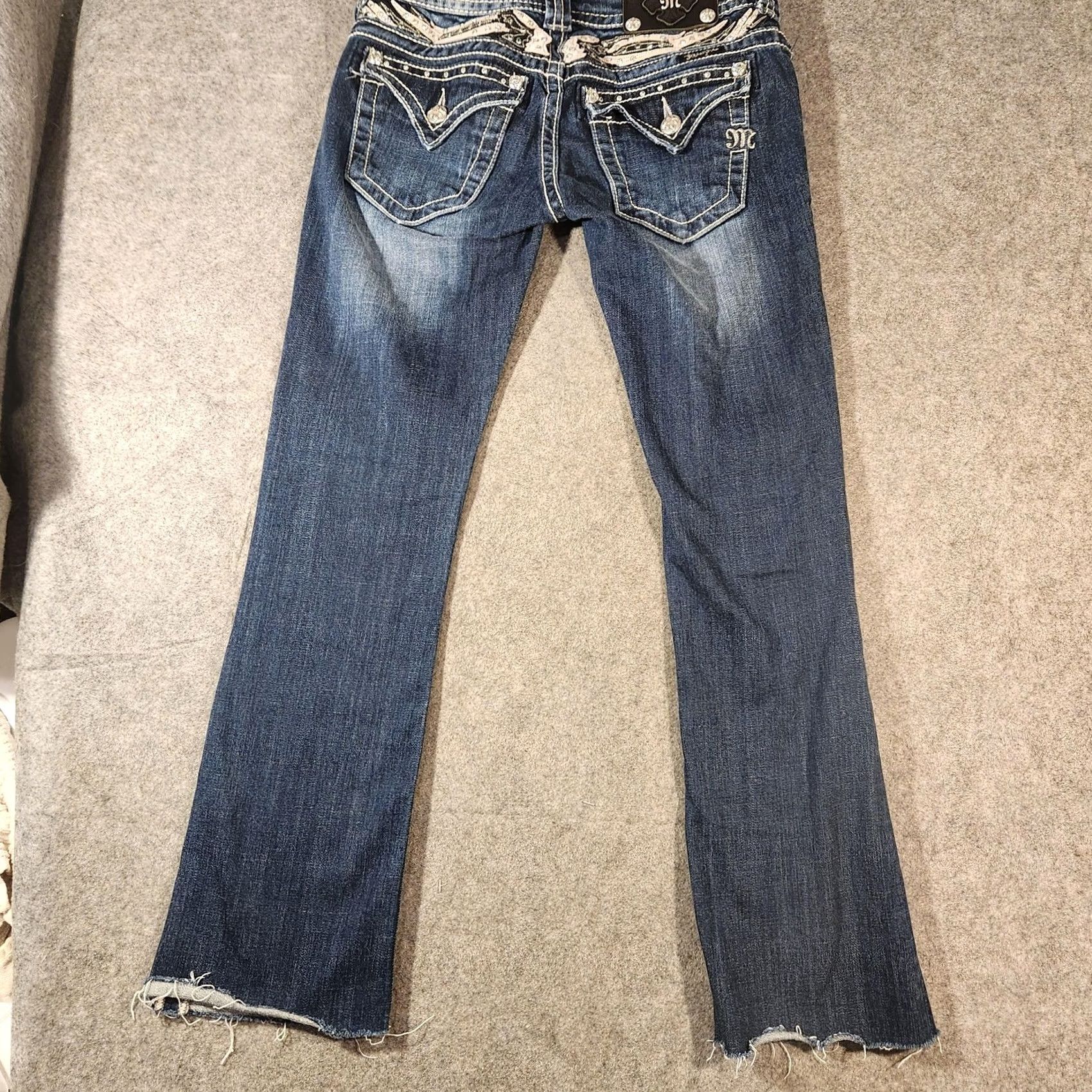 Miss Me VINTAGE Miss Me Jeans Womens 25 Blue Bootcut Low Rise Denim (Y2K Retro) Womens Boys Girls Mens Size 42" / US 20 - 7 Thumbnail