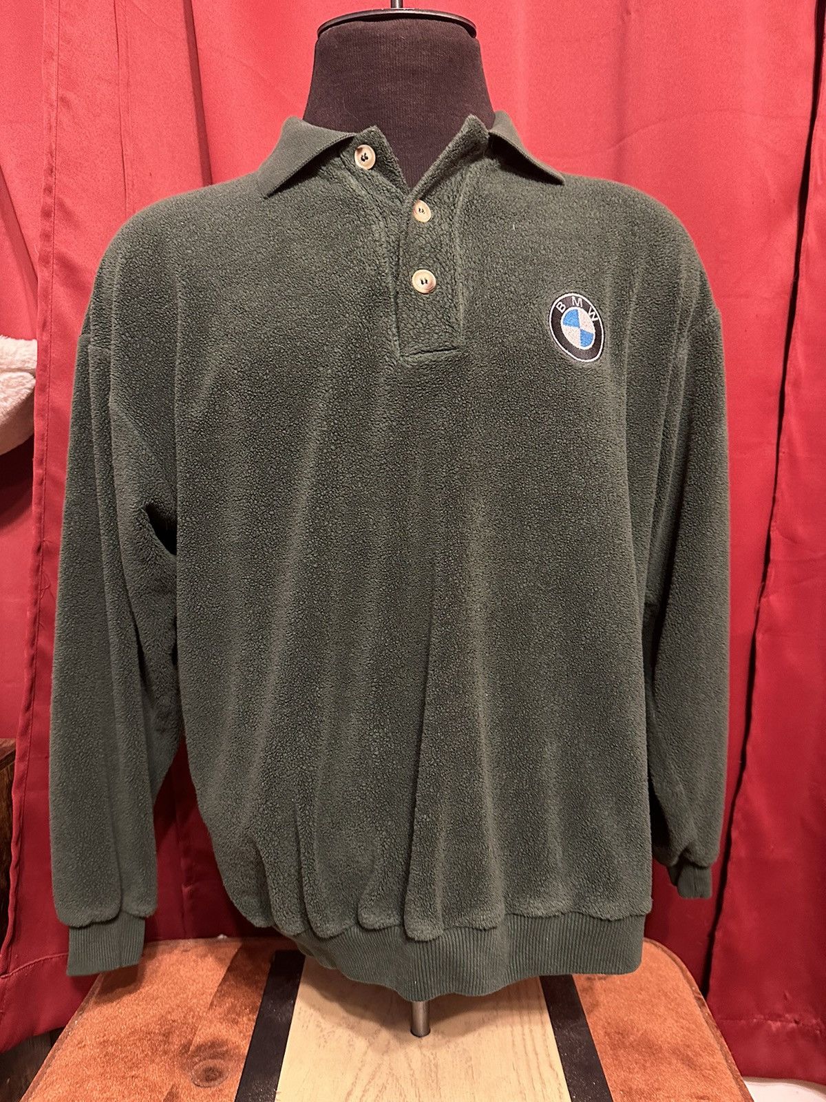 BMW × Grailed × Vintage Vintage BMW Henley Sweater 90’s Terrycloth Streetwear Grail Size US M / EU 48-50 / 2 - 1 Thumbnail