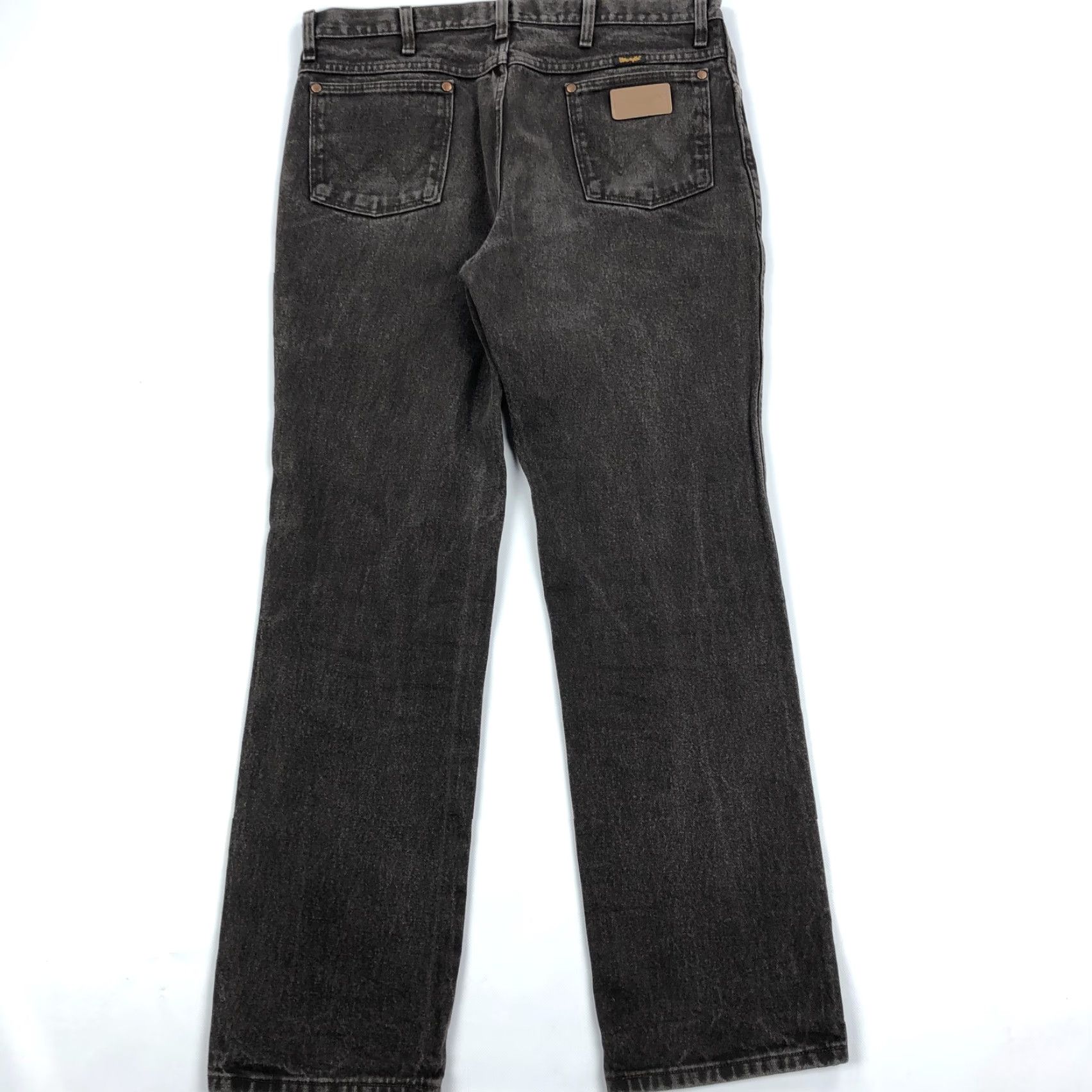 Wrangler Wrangler Jeans Straight 35x32 Regular Brown Wash Denim Men 936KCL 100 Cotton 5-Pocket Size US 35 - 2 Thumbnail