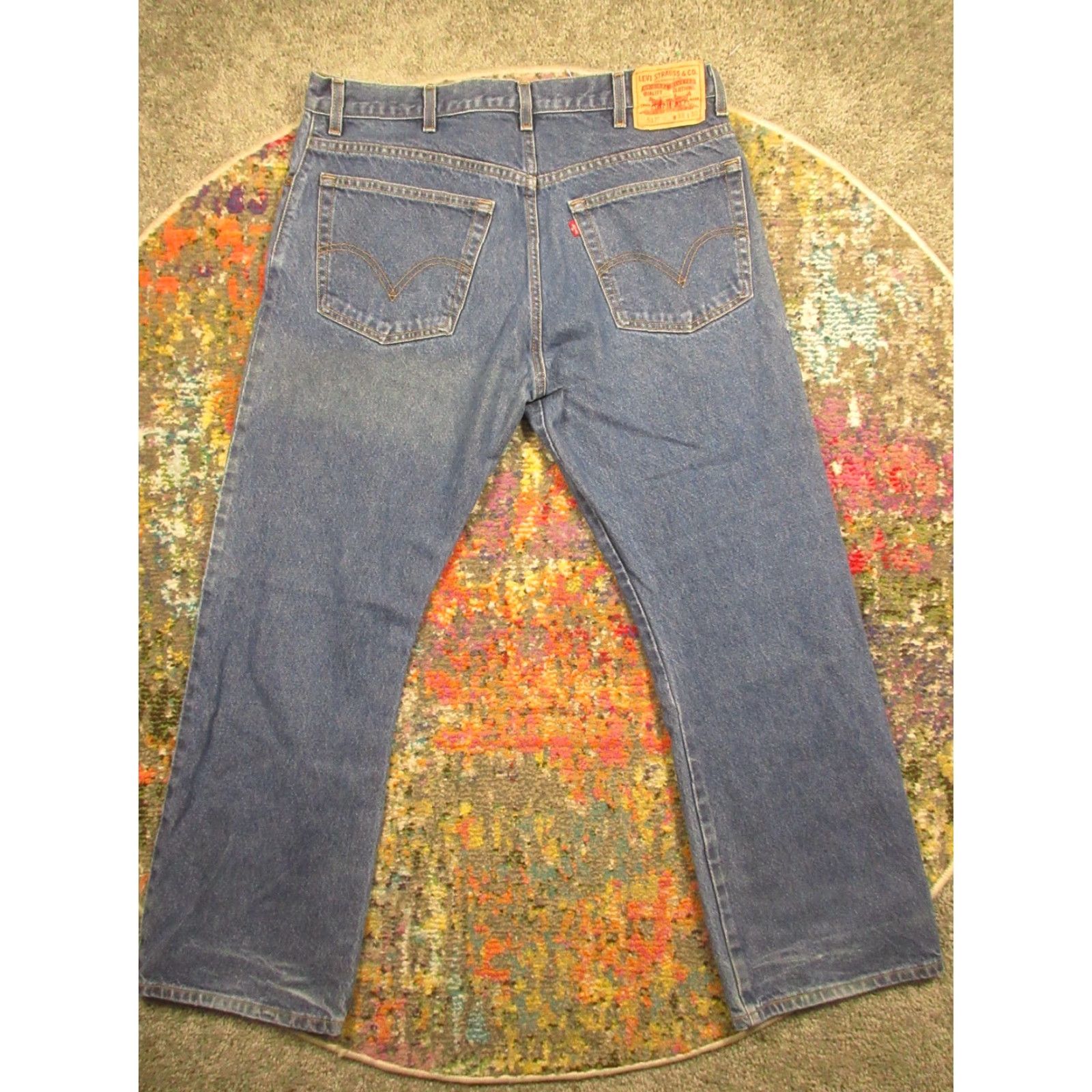 Levi's Levi's 517 Jeans 38x30 Dark Wash Denim Bootcut 5-Pocket Cotton Regular Men’s Blue Classic USA 1990s Style Size US 38 / EU 54 - 2 Thumbnail