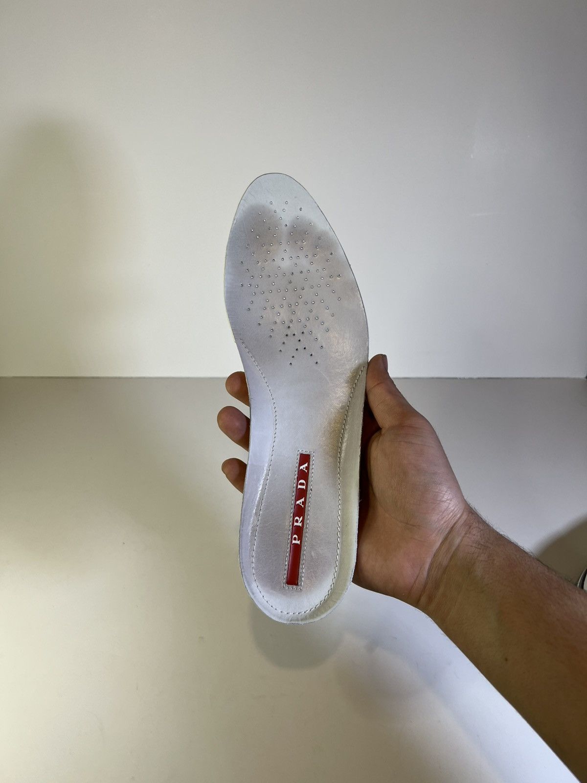Prada Prada Leather Pique Slip-on St. Tropez sneakers in white Size US 7.5 / EU 40-41 - 7 Thumbnail