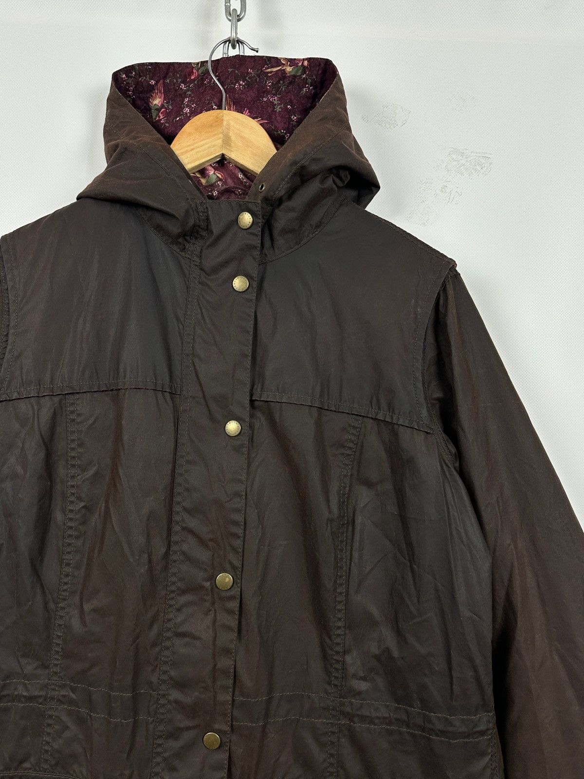 Barbour Retail Vintage Durham Brown Waxed Coat Jacket