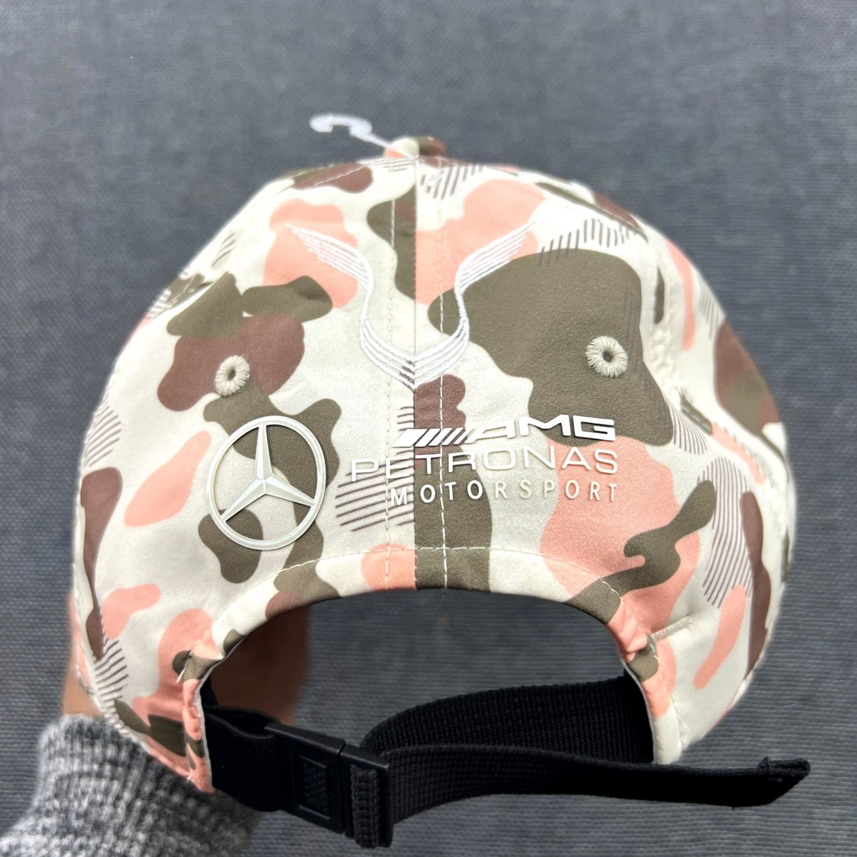 Hamilton Lewis Hamilton 2021 Abu Dhabi Cap Stichd Mercedes-AMG Petronas Formula 1 Camo Baseball Cap Men One Size Multicolor Canvas Acrylic Size ONE SIZE - 8 Thumbnail