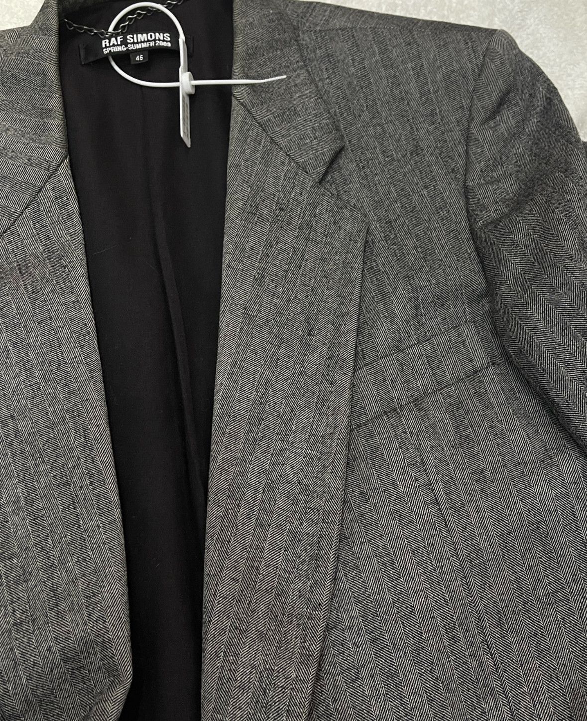 Raf simons wool gray dark suit