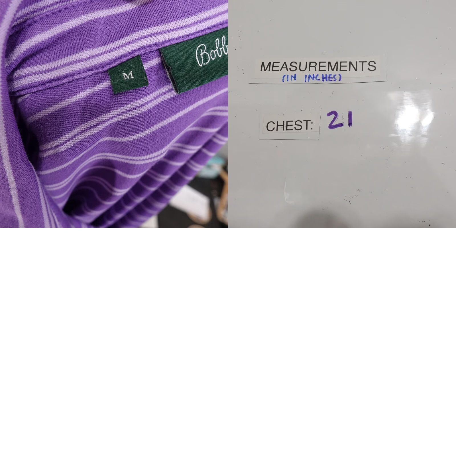 Vintage Bobby Jones Polo Shirt Men Medium Purple Striped Golf 100% Pima Cotton Casual Short Sleeve Size US M / EU 48-50 / 2 - 8 Thumbnail