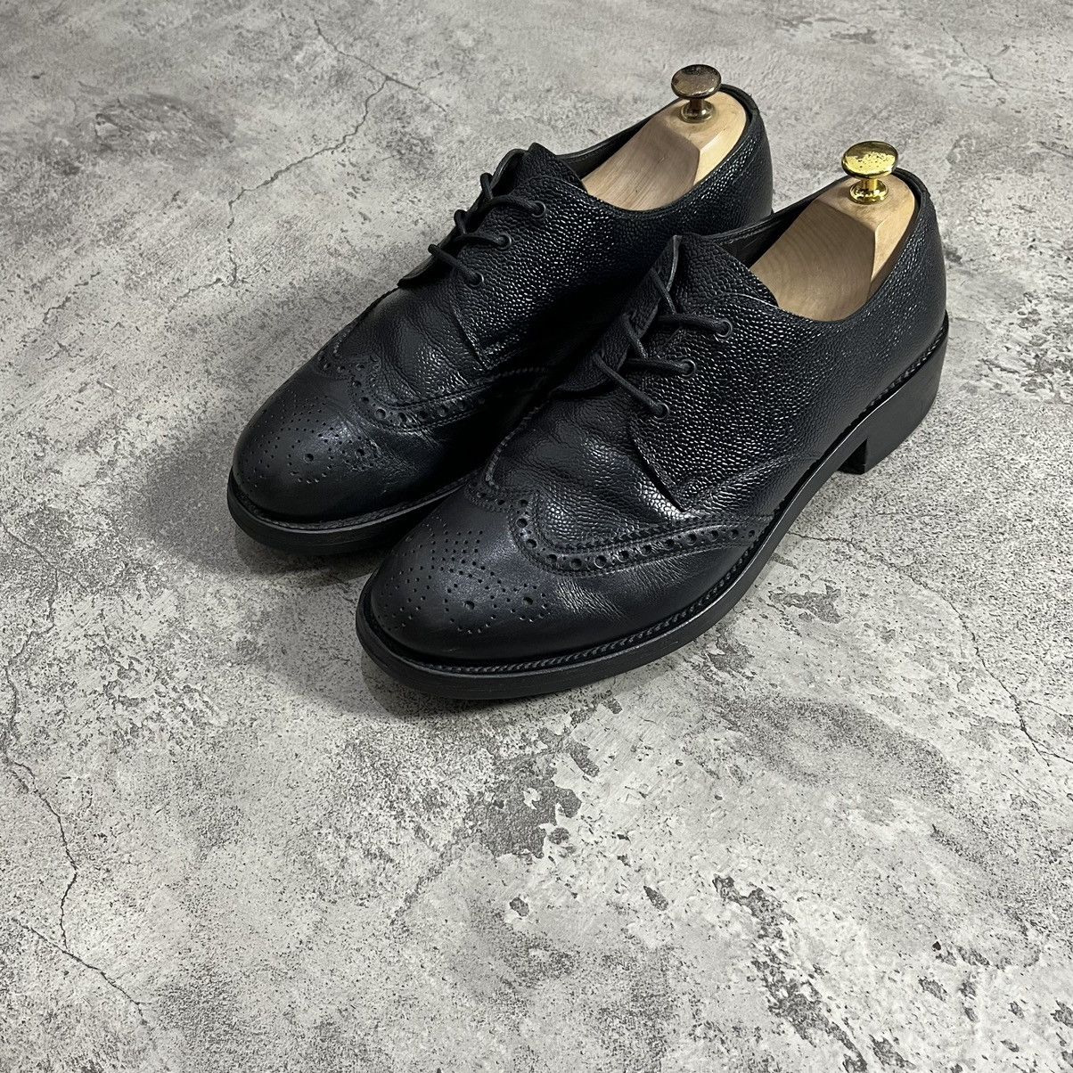 Prada PRADA Wingtip Brogue Oxford Leather Derby Shoes - Black Size US 9.5 / EU 42-43 - 1 Thumbnail