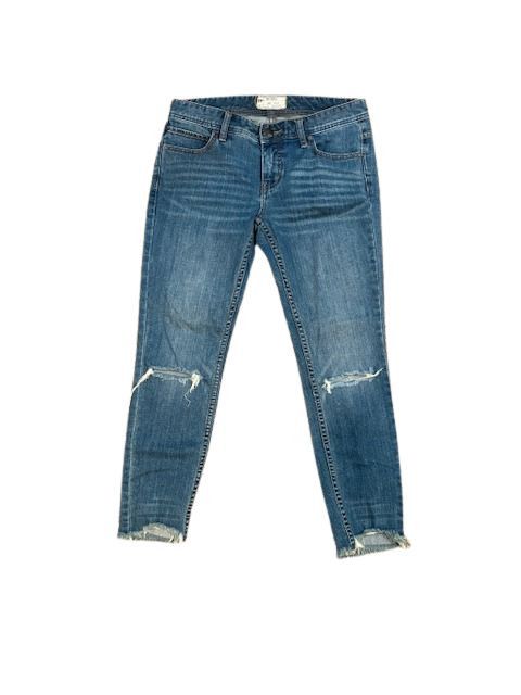 Free People “Maggie” Distressed Denim Straight Leg Jeans Size 27" / US 4 / IT 40 - 3 Thumbnail