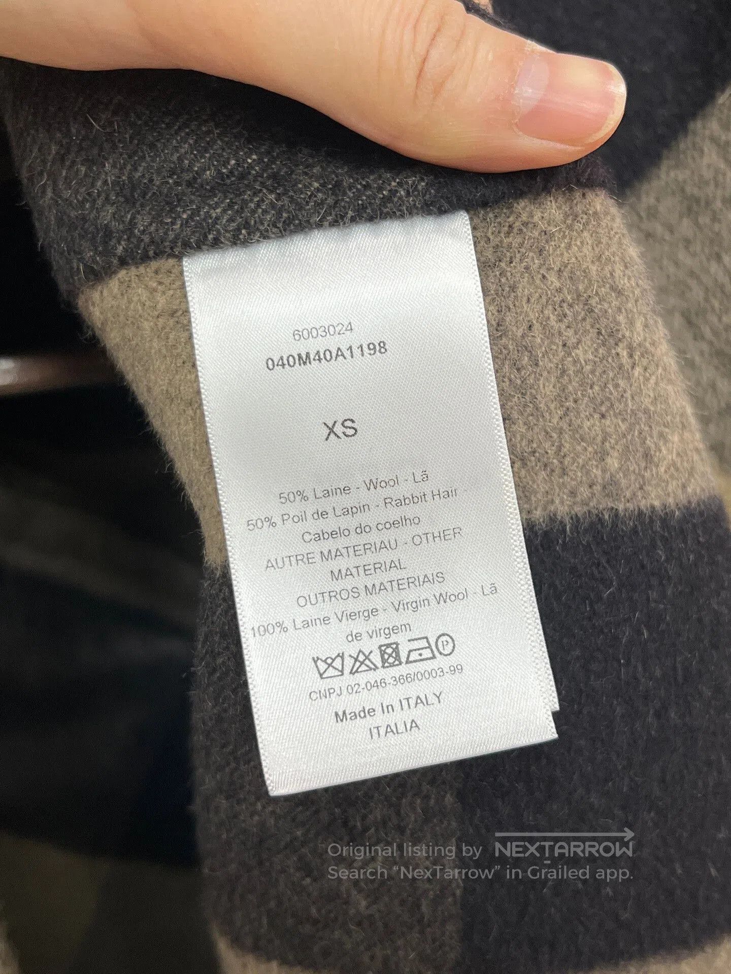 Dior plaid wool poncho by dior. Size XS / US 0-2 / IT 36-38 - 4 Thumbnail