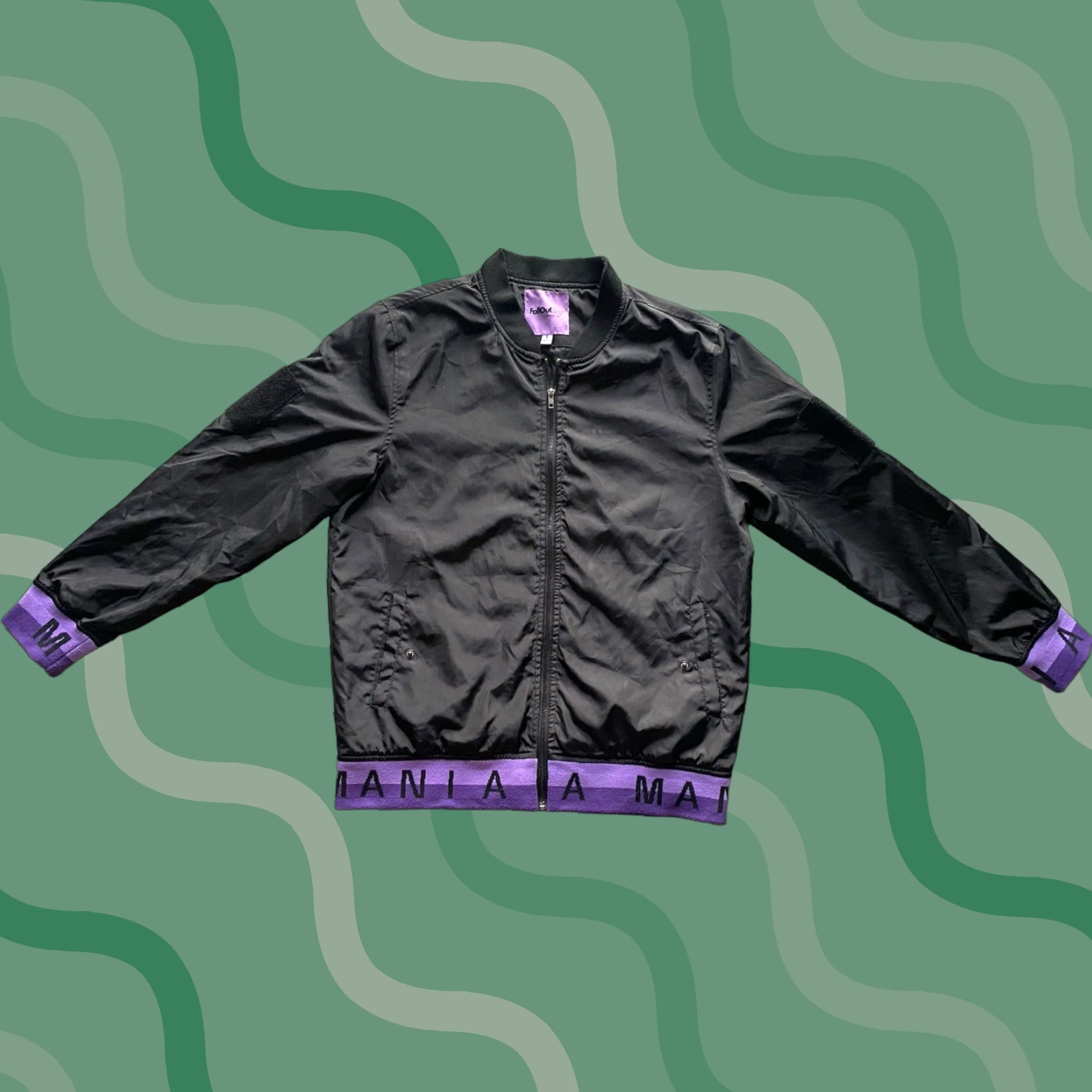 Vintage Fall Out Boy Mania Tour Jacket Men L Black Purple Zip Size US L / EU 52-54 / 3 - 1 Thumbnail