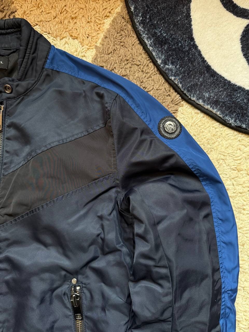 Diesel Diesel Flying Cougar Jacket Light Dark Blue Nylon Bomber Size US S / EU 44-46 / 1 - 7 Thumbnail