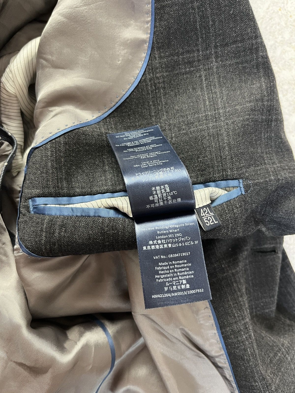 Hackett HACKETT Wool Blazer MW812264 BRUSHED MULTED CHECK Rare Size 42L - 9 Thumbnail