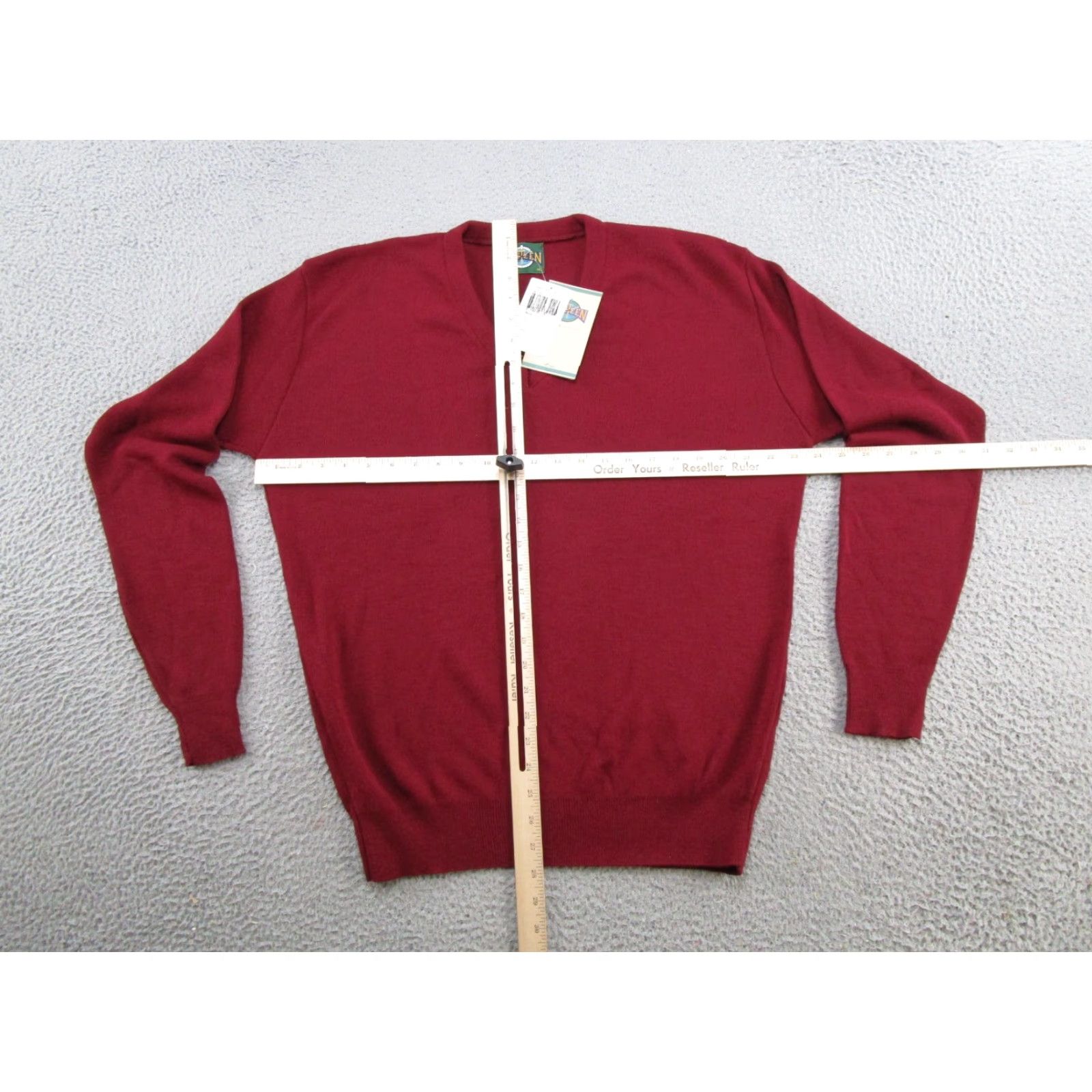 Jantzen VINTAGE Jantzen Red V-Neck Sweater XL Mens Knit Pullover 90s Classic USA Made Red 90s Boys Girls Size US XL / EU 56 / 4 - 4 Thumbnail