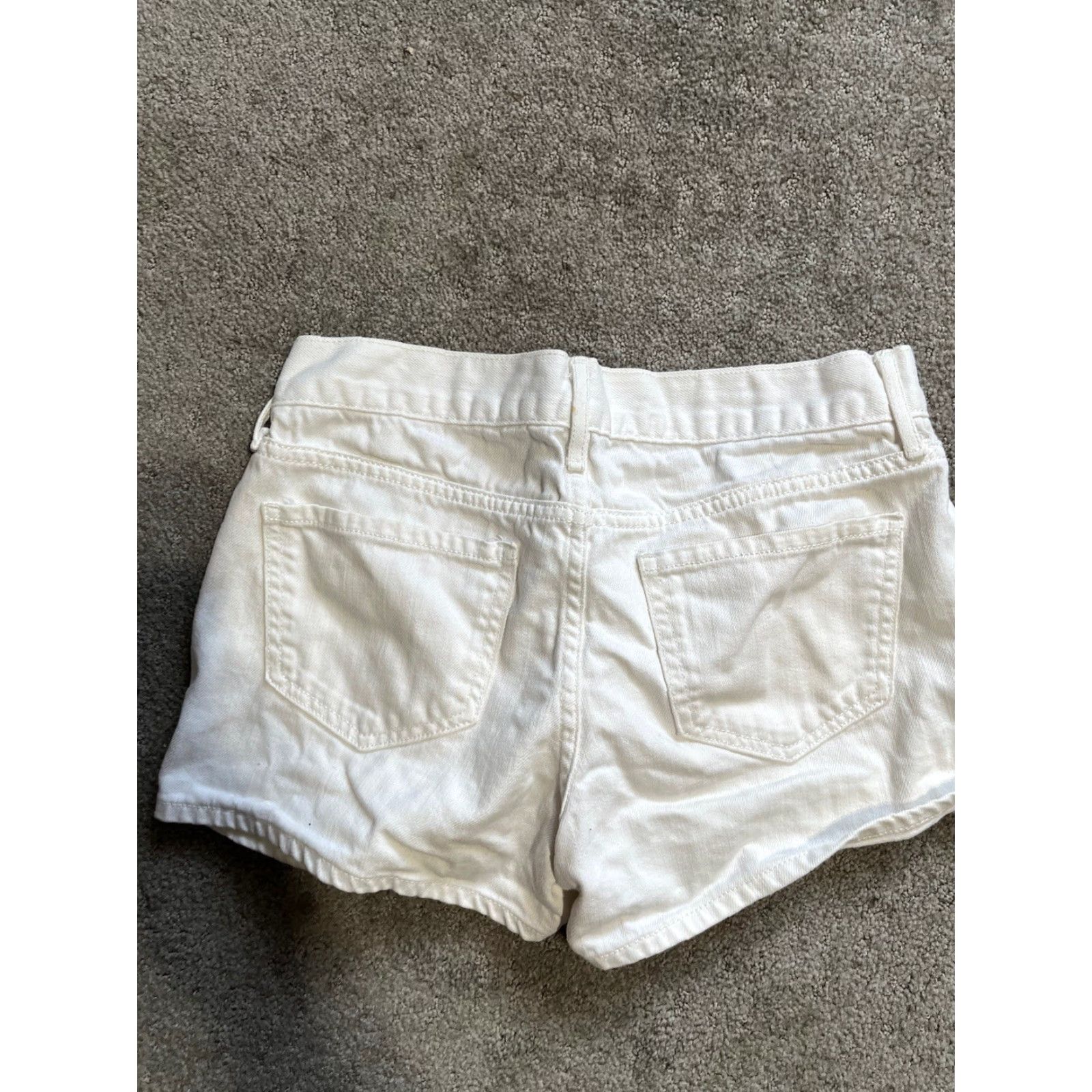 Old Navy VINTAGE Old Navy Diva Jean Shorts 2 White Denim 100% Cotton Nautical Chino Womens Adult Medium White Nautical 2000s Size 26" / US 2 / IT 38 - 2 Thumbnail