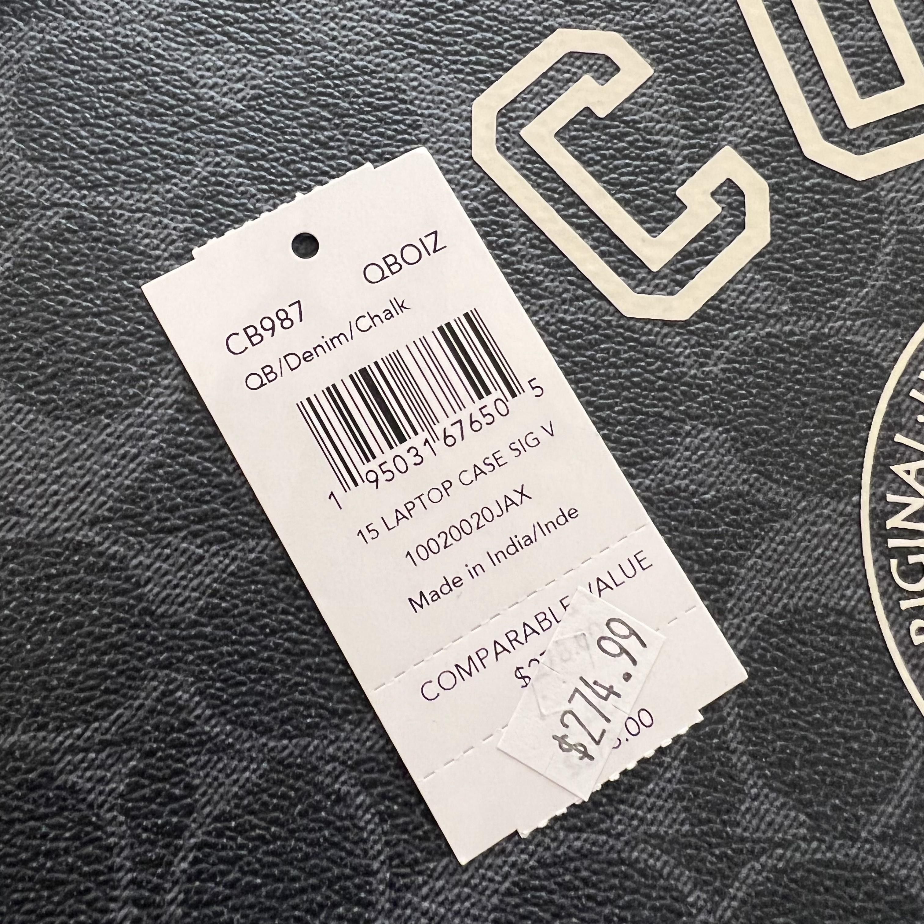 COACH Laptop Case In Signature Canvas With Varsity Motif