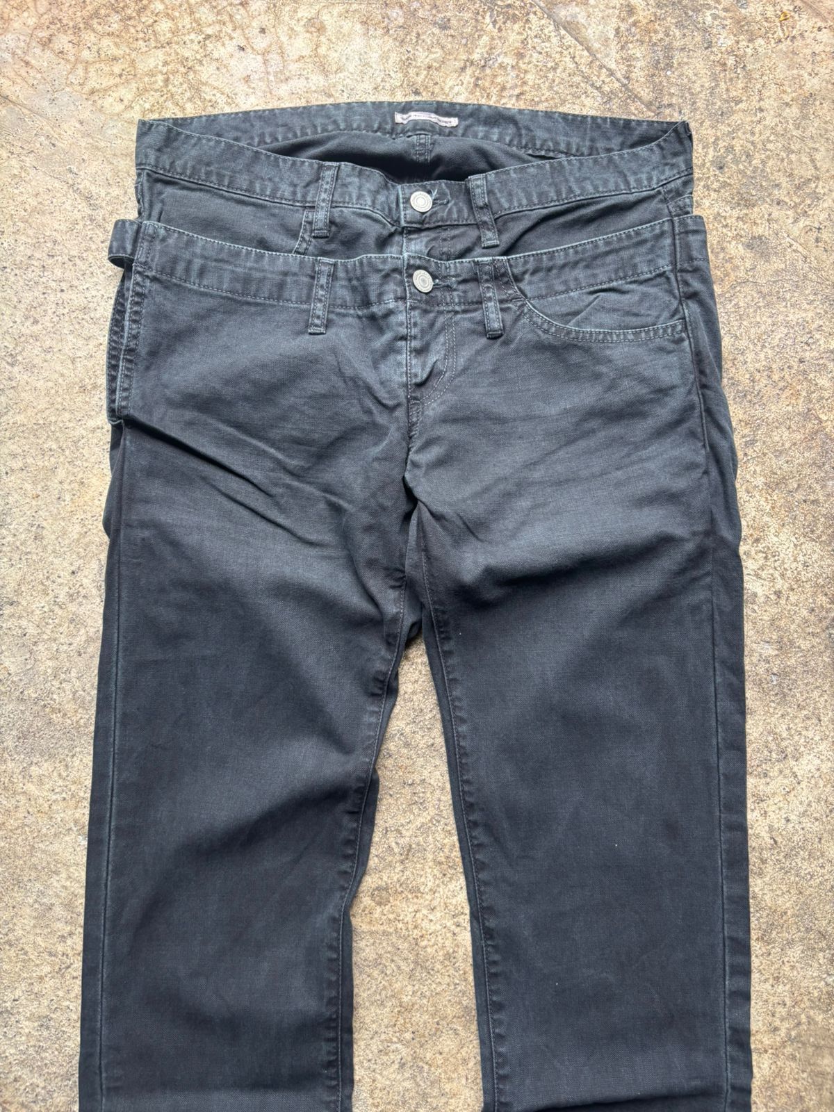 Japanese Brand 2000s Hare Japan Double Waist Slim Pants Size US 33 - 2 Thumbnail