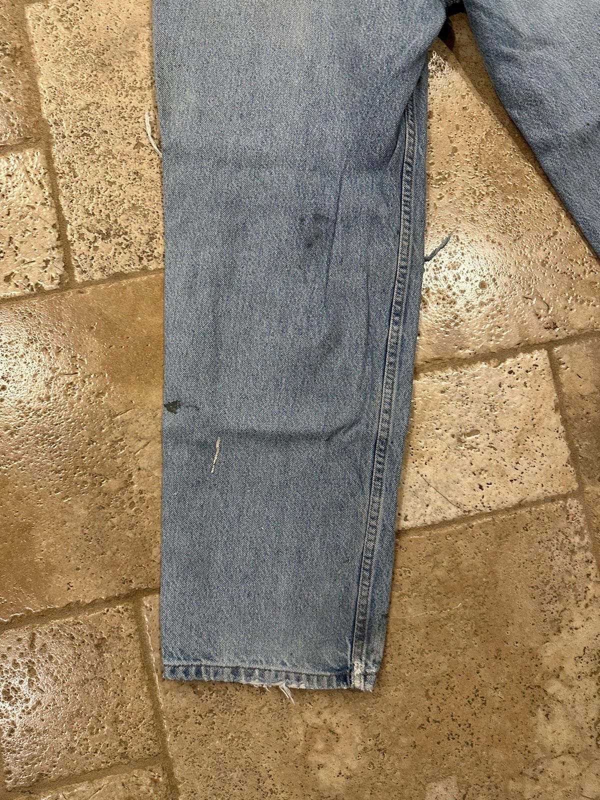Vintage Vintage Distressed Blowout Thrashed Painter Blue Denim Jeans Size US 36 / EU 52 - 9 Thumbnail