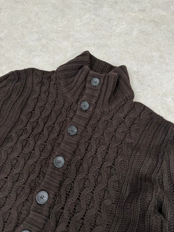 Daniele Alessandrini 2000s Daniele Alessandrini Brown Wool Buttoned Sweater Size US M / EU 48-50 / 2 - 5 Thumbnail