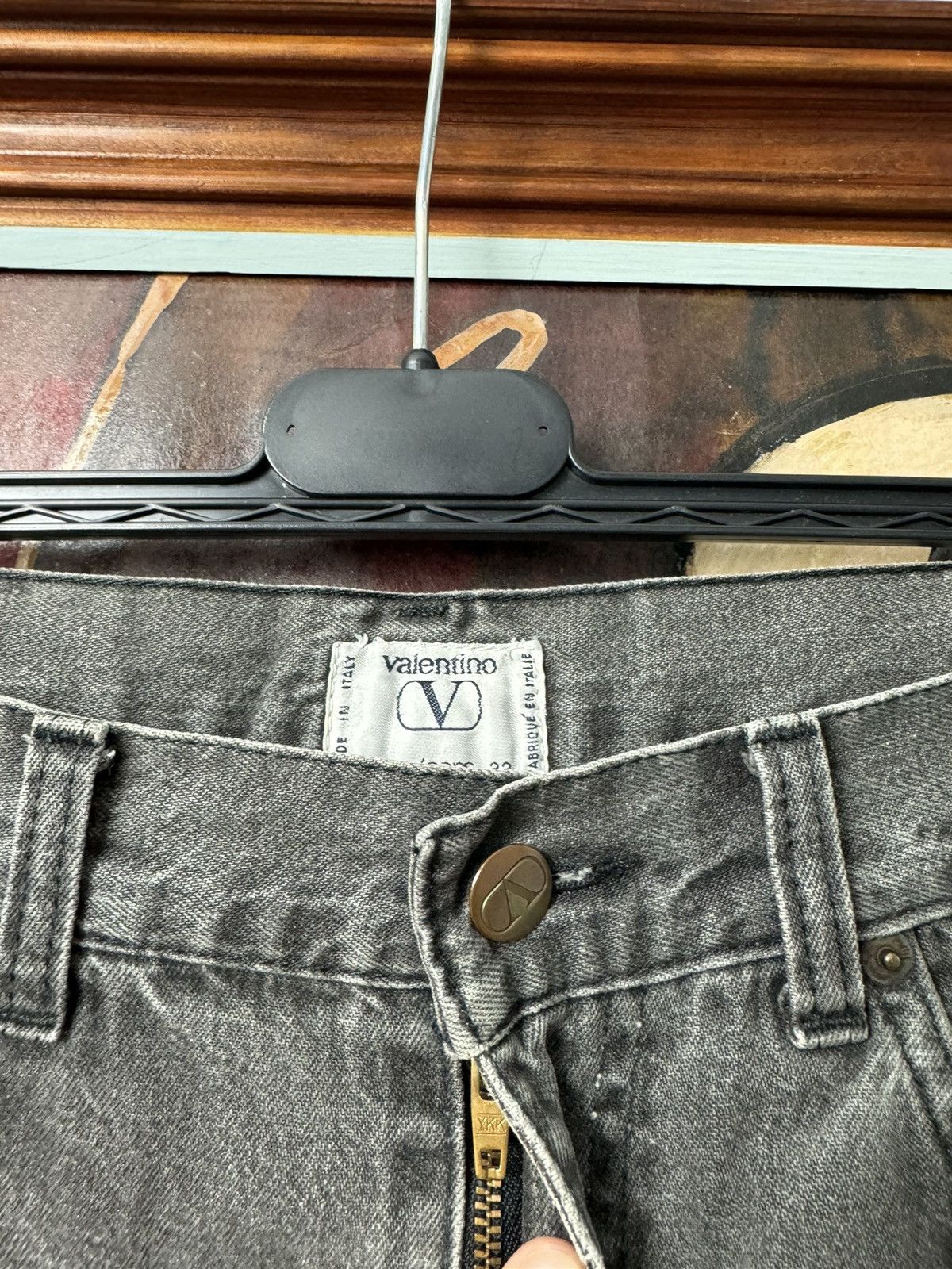 Valentino Vintage VALENTINO Jeans Denim 90s Washed Gray Pant Luxury Size US 33 - 4 Thumbnail