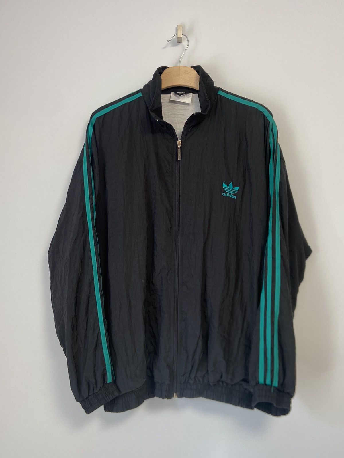 Adidas × Vintage Adidas Vintage Nylon Jacket y2k style hype Size US XL / EU 56 / 4 - 1 Thumbnail