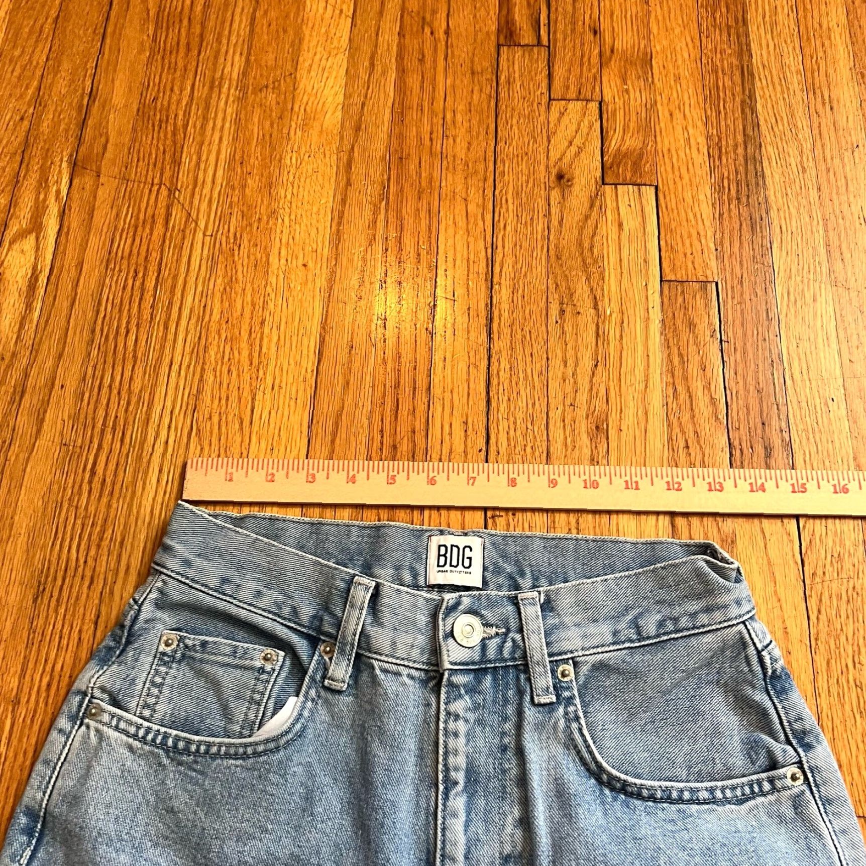Bdg BDG Urban Outfitters Jeans Womens 27 High Rise Baggy Distressed Thrashed Denim Womens Jeans 27 Blue Size 27" / US 4 / IT 40 - 7 Thumbnail