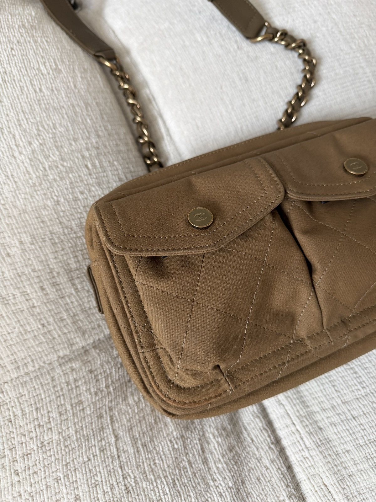 Chanel 20C Cruise Collection Belted Khaki Green / Brown Waist Bag Size ONE SIZE - 5 Thumbnail