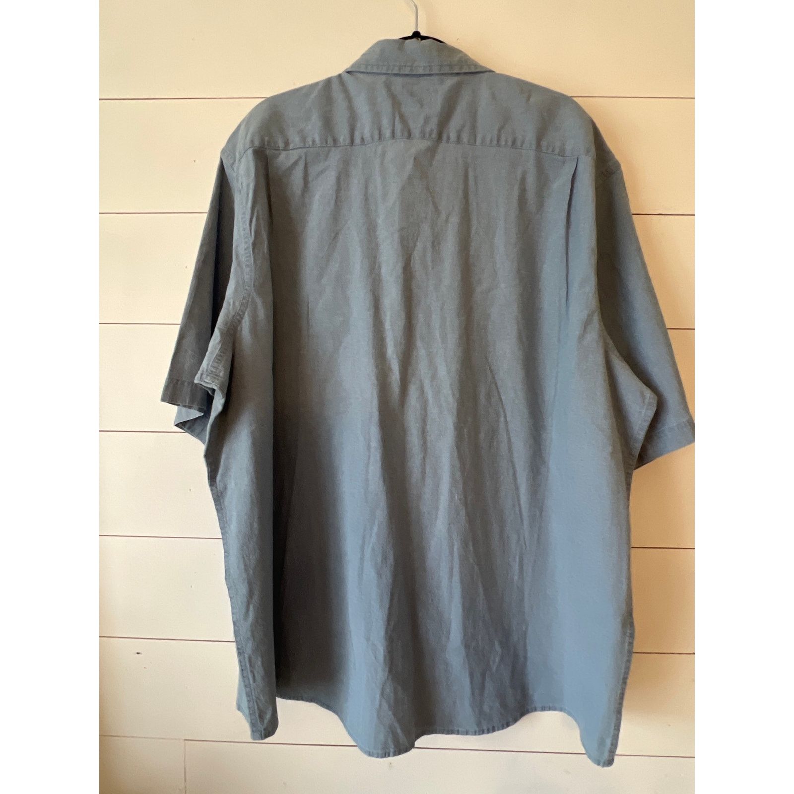 Wrangler WRANGLER Mens Big Tall Comfort Flex denim blue button up 3X Size US XXL / EU 58 / 5 - 4 Thumbnail