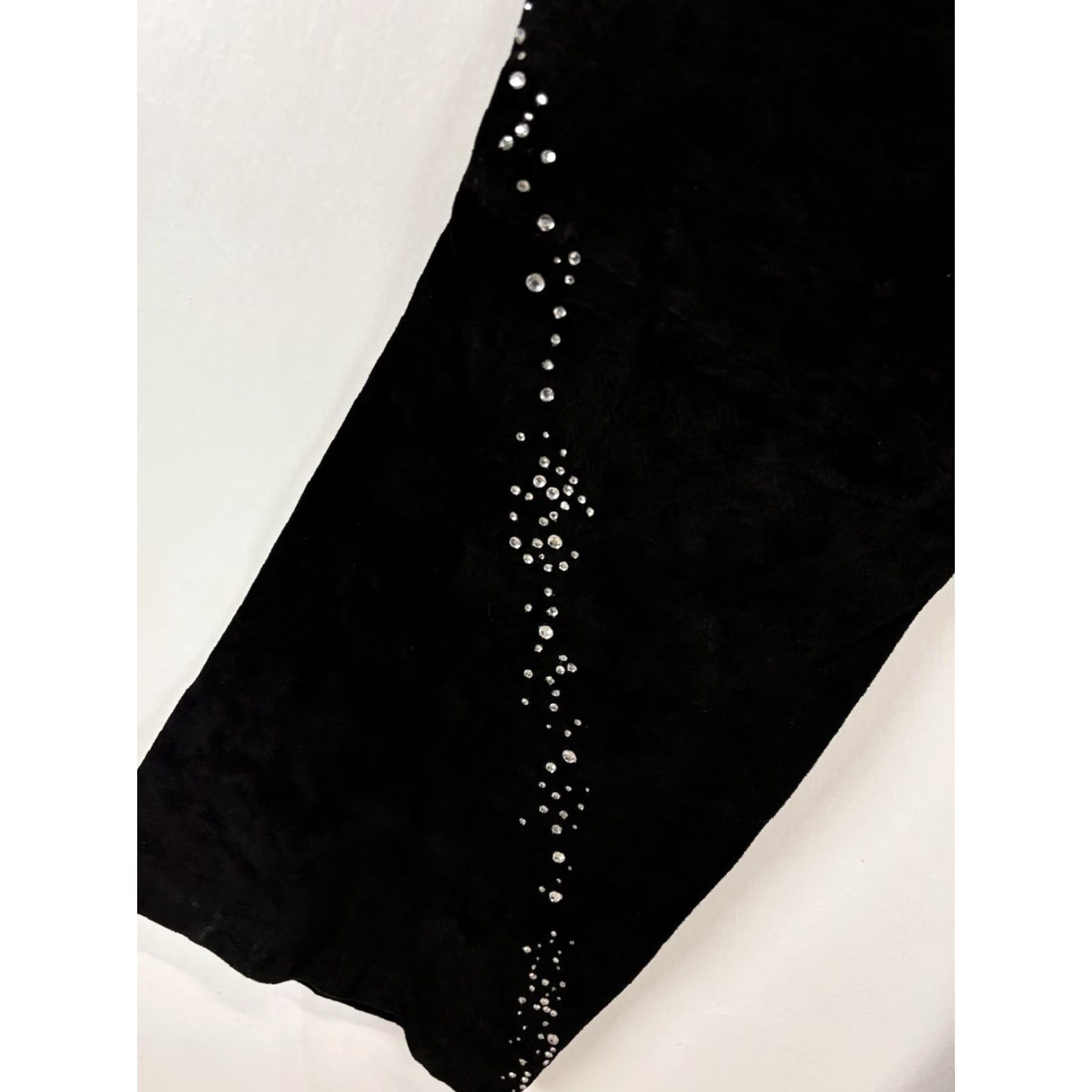 Vintage VINTAGE Wilsons Leather Black Suede Flare Pants Sz 12 Women’s Rock Star Y2K Bling Size 34" / US 12 / IT 48 - 4 Thumbnail