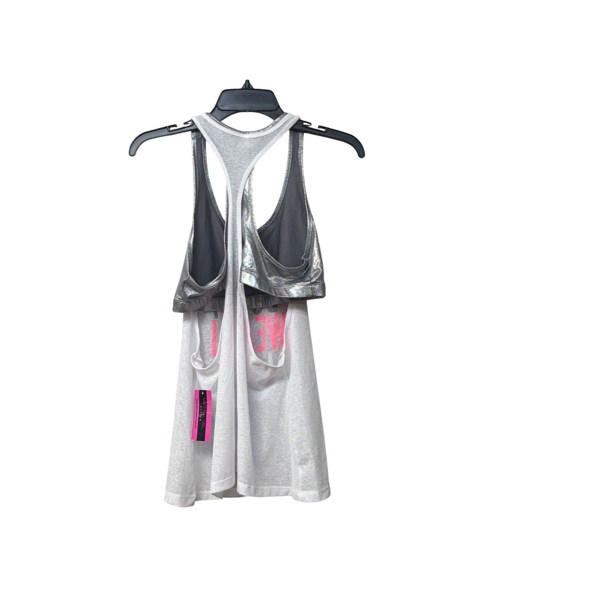 Other Material Girl Active Juniors' Layered-look Graphic Tank Top, Size L / US 10 / IT 46 - 10 Thumbnail