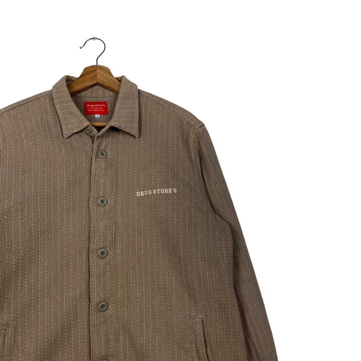 Japanese Brand DRUG STORE’S Striped Shirt Jacket #2288-C101 Size US L / EU 52-54 / 3 - 5 Thumbnail