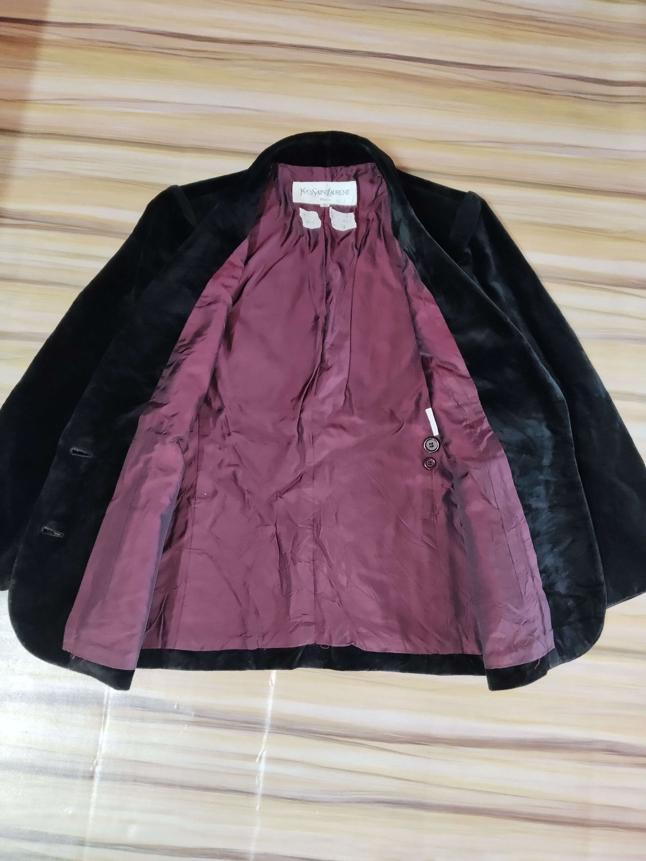 Yves Saint Laurent YVES SAINT LAURENT Velvet Coat Blazer Size S / US 4 / IT 40 - 3 Thumbnail
