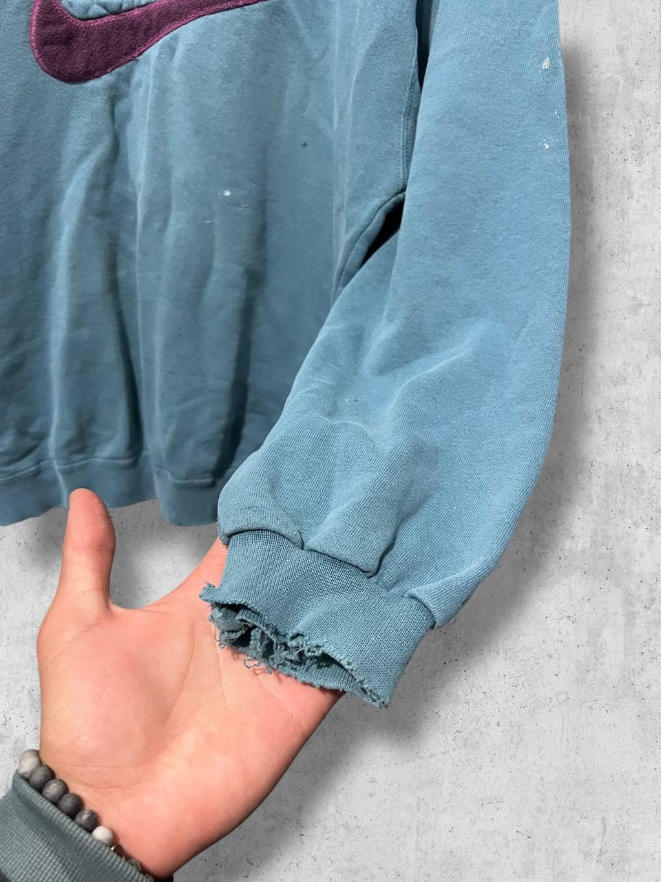 Nike Nike 80s Vintage Distressed sweatshirt painted y2k logo Size US M / EU 48-50 / 2 - 7 Thumbnail