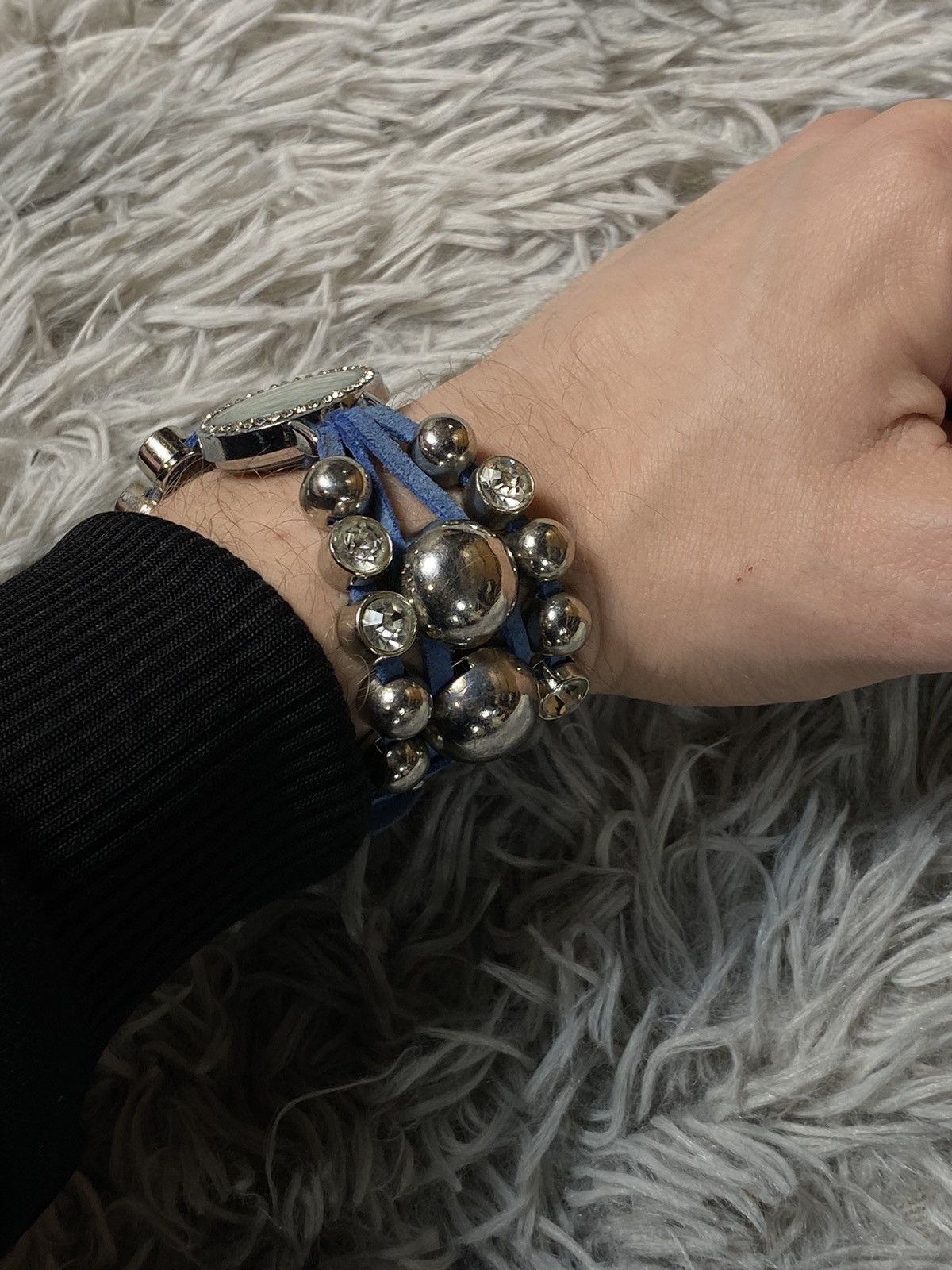 Jewelry Blue Leather Beaded Bracelet Watch – Boho Chic Style Size ONE SIZE - 9 Thumbnail