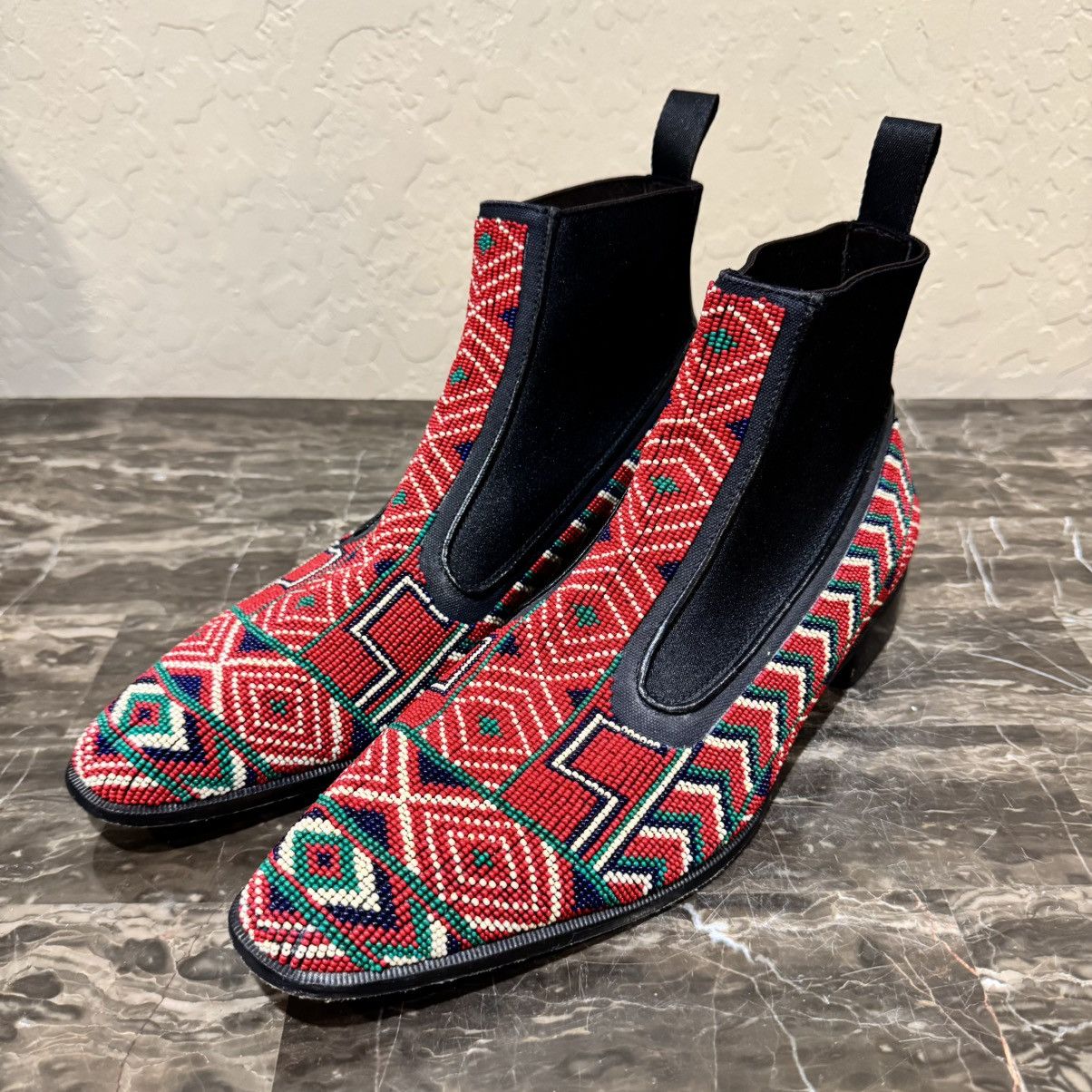 Donald Pliner Donald Pliner Beaded Leather Chelsea Boots Size US 8 / EU 41 - 1 Thumbnail