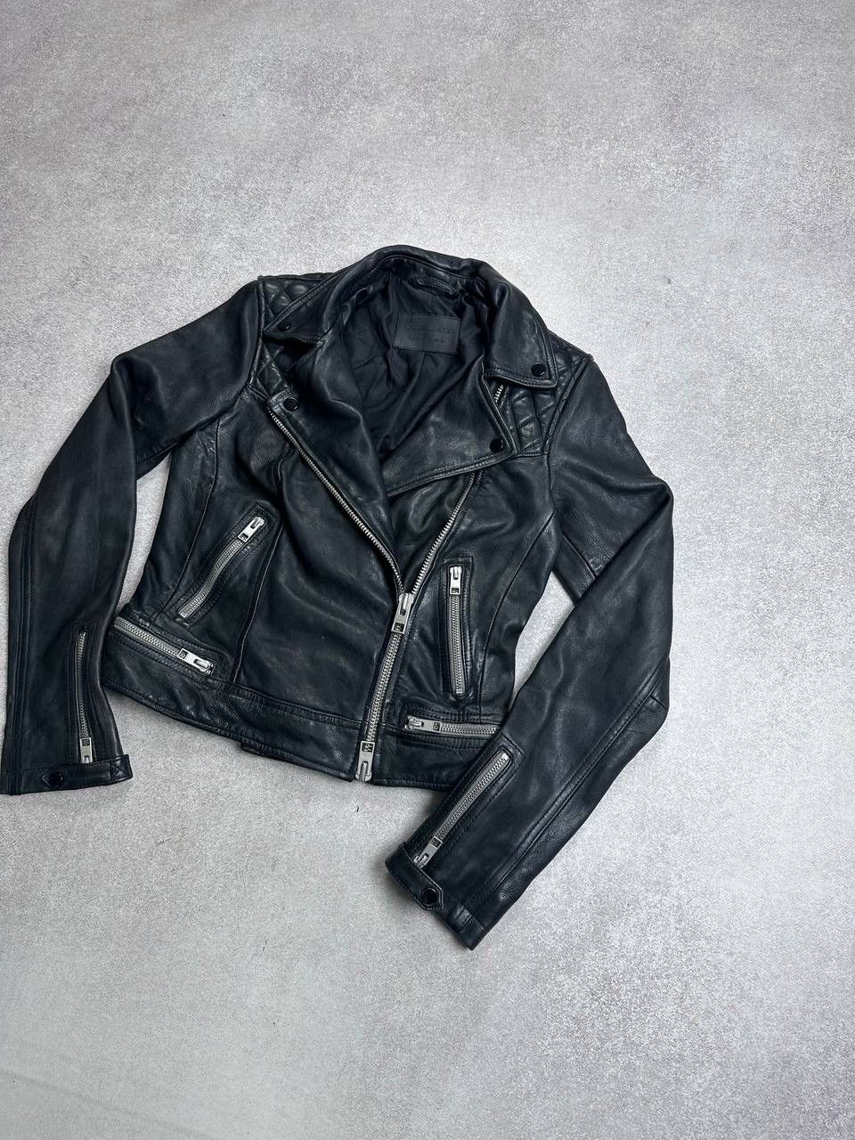 Allsaints Vintage Allsaints Genuine Leather Jacket US 2 Size XS / US 0-2 / IT 36-38 - 2 Thumbnail