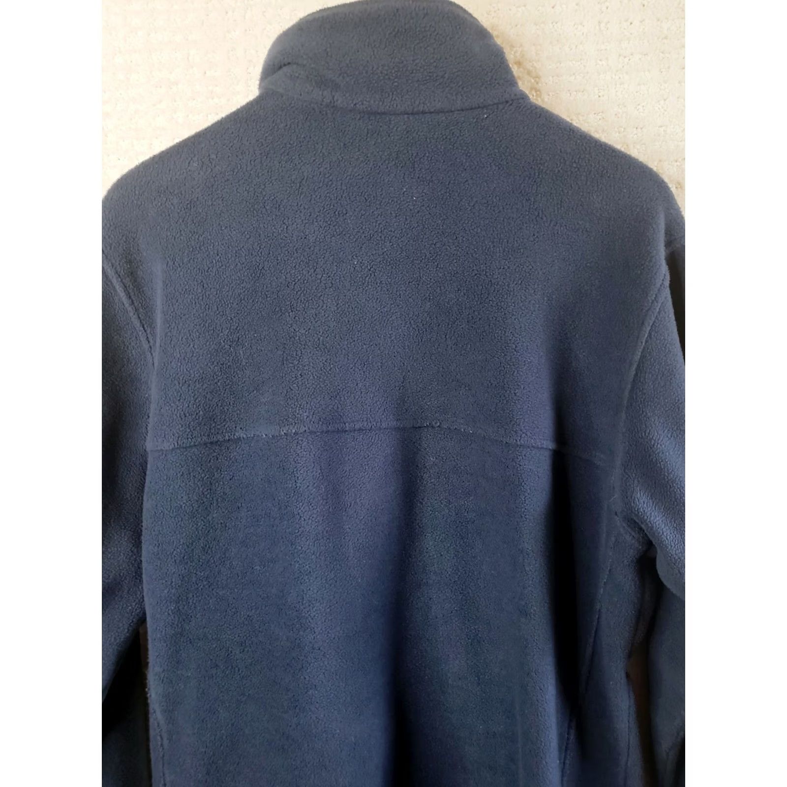 Vintage Columbia Fleece Jacket Men's L Navy Blue Solid Full Zip Long Sleeves Mock Neck Mens Jacket Size US L / EU 52-54 / 3 - 6 Thumbnail