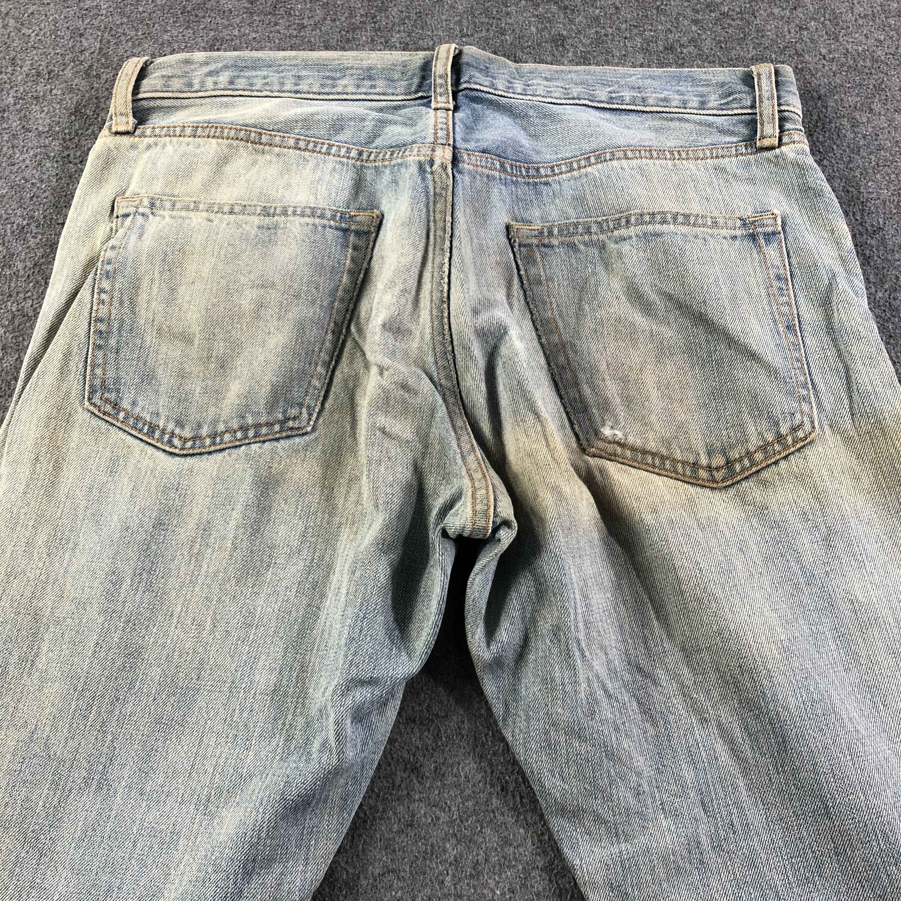 Japanese Brand Uniqlo Redline Jeans Light Wash Denim -J2755 Size US 34 / EU 50 - 4 Thumbnail